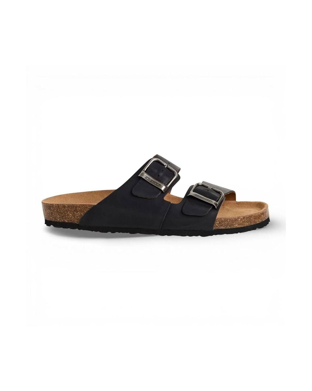 Infinity Leather Black Tamaris Leather Slip-On Footbed Slipper Sandals for men