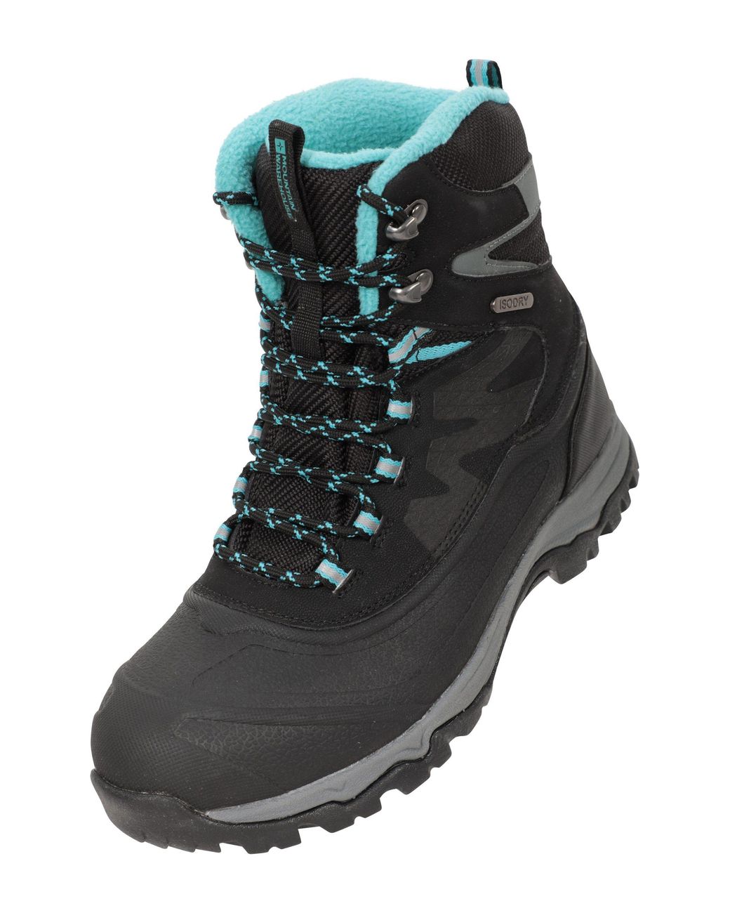 Mountain Warehouse Black 'Piste Basher' Waterproof Non Slip Grip Warm Lace Up Winter Snow Boots