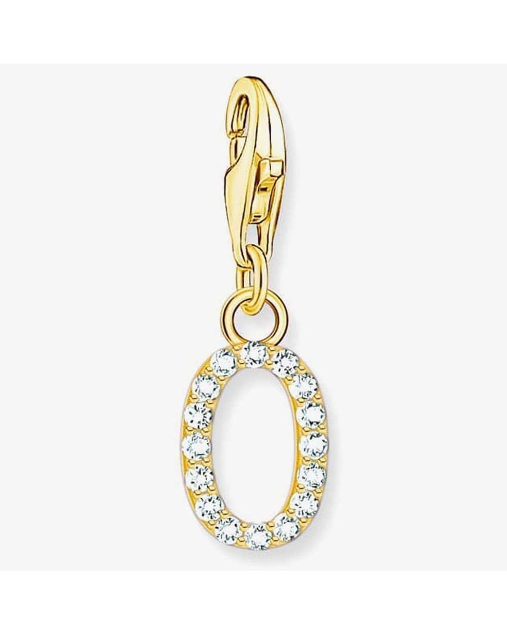 Thomas Sabo Metallic Plated Cubic Zirconia Letter O Charm 1978-414-14
