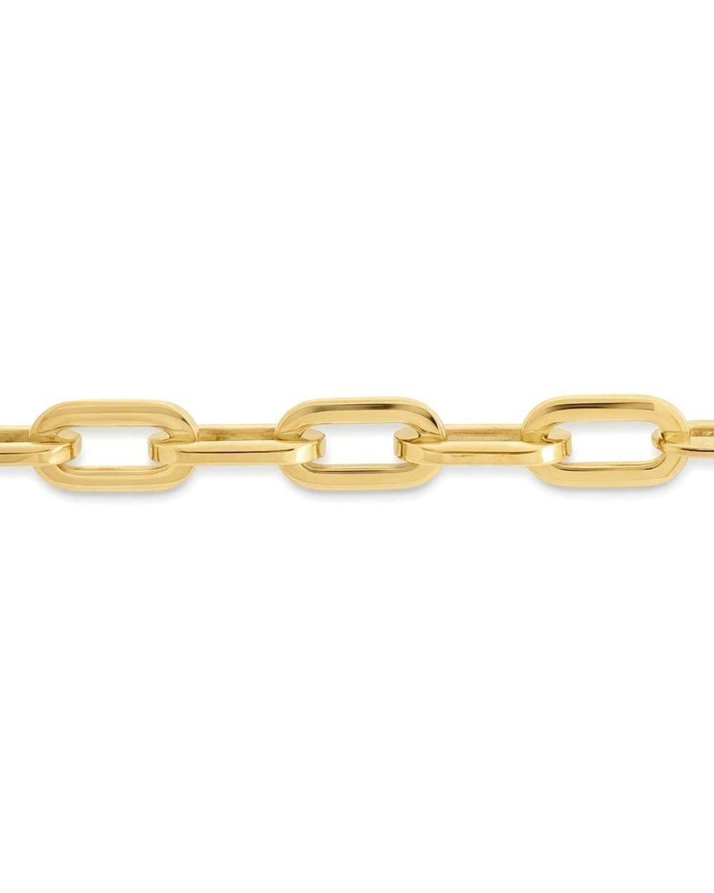Jewelco London Metallic Plated Steel Oval Paperclip Form Chain Bracelet 12Mm 8" 20Cm