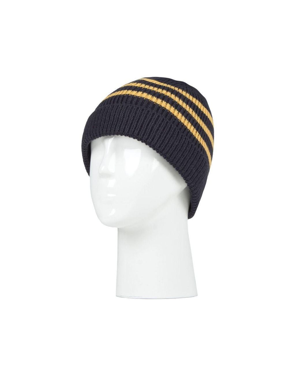 Heat Holders Blue Boy's Ribbed Knit Thermal Winter Hat With Drop Neck for men