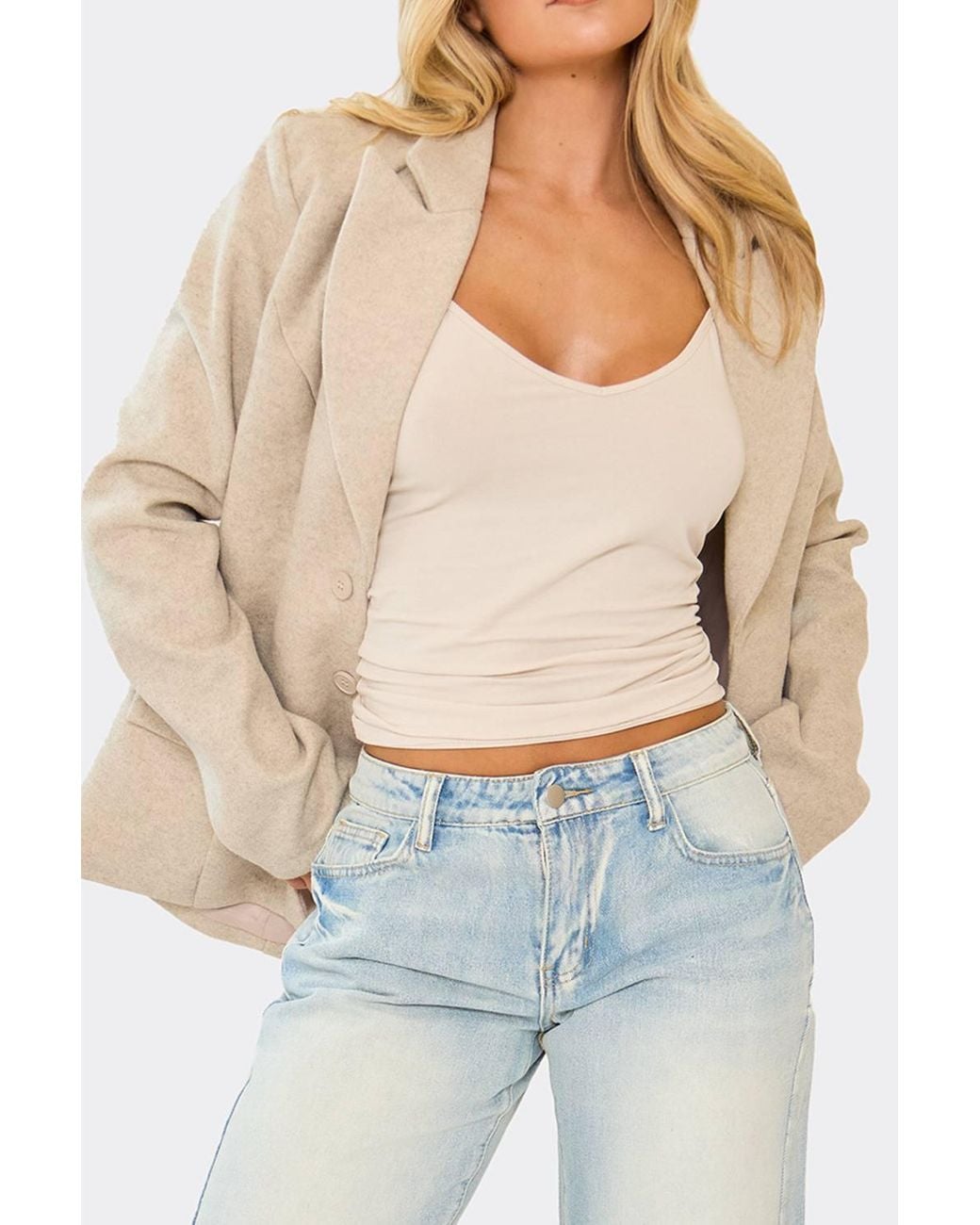 EGO Blue Wide Leg Denim Low Rise Jeans