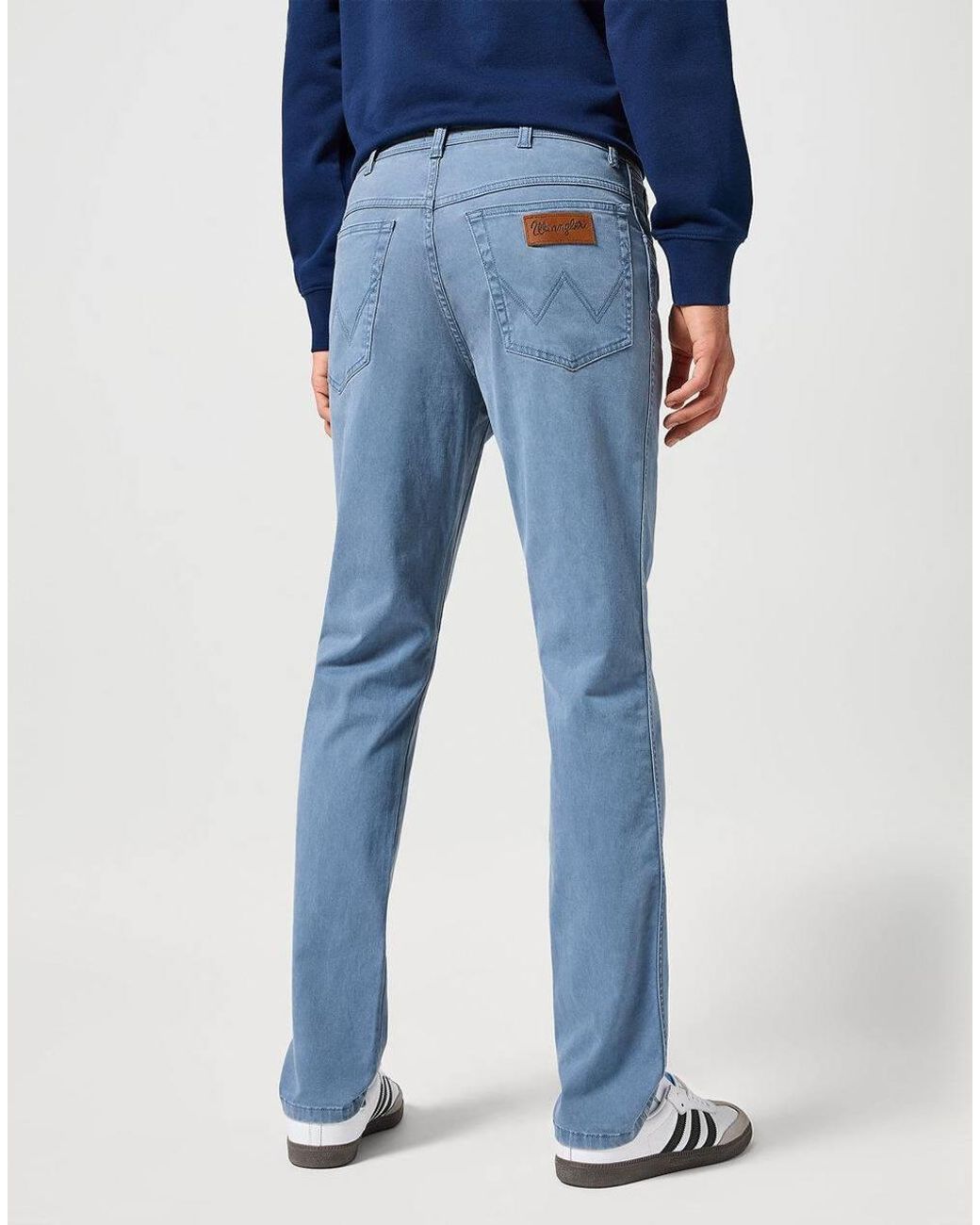 Wrangler Blue Texas Stratch Grisaille Chino Trouser For for men