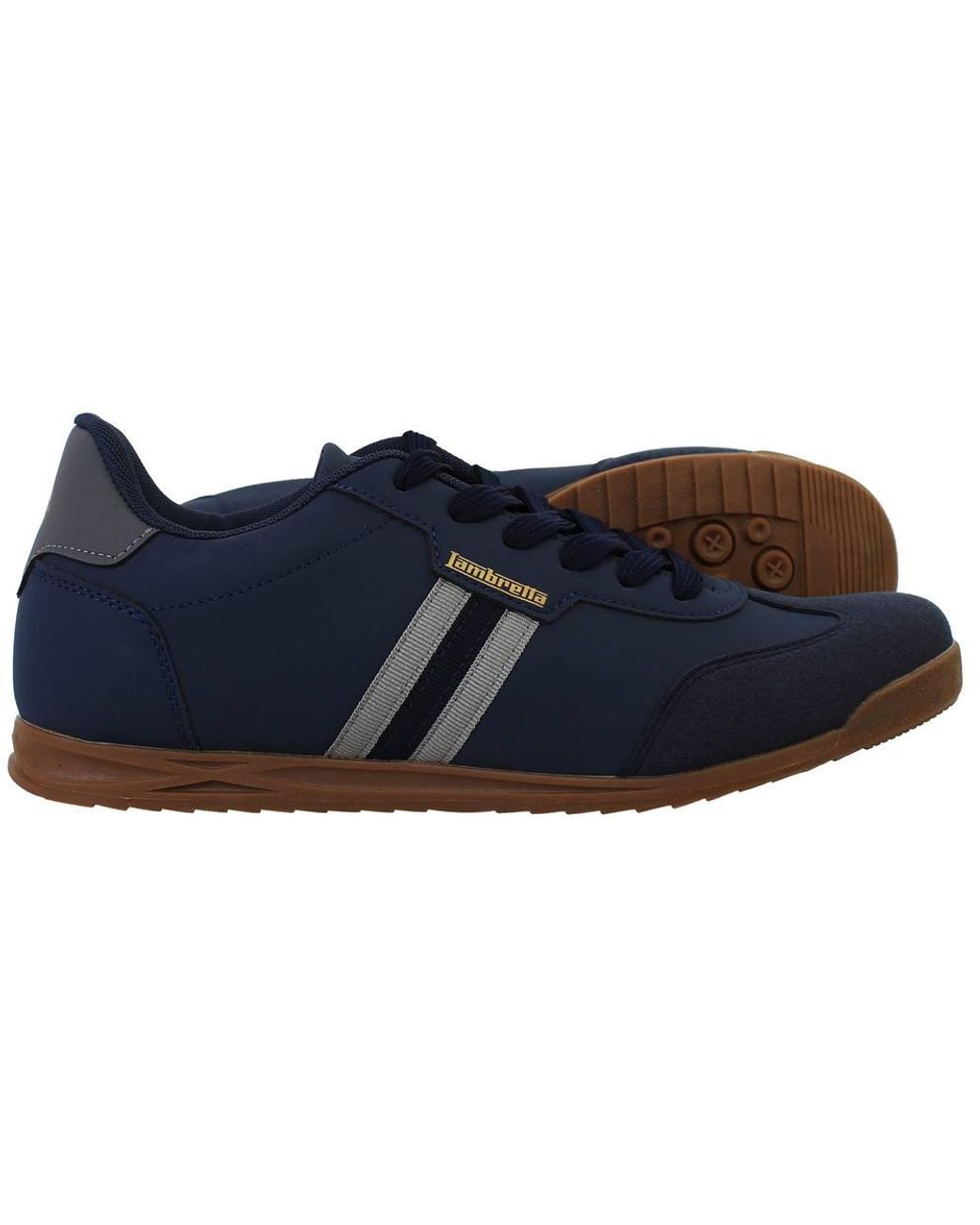 Lambretta Blue Tackle Trainers for men