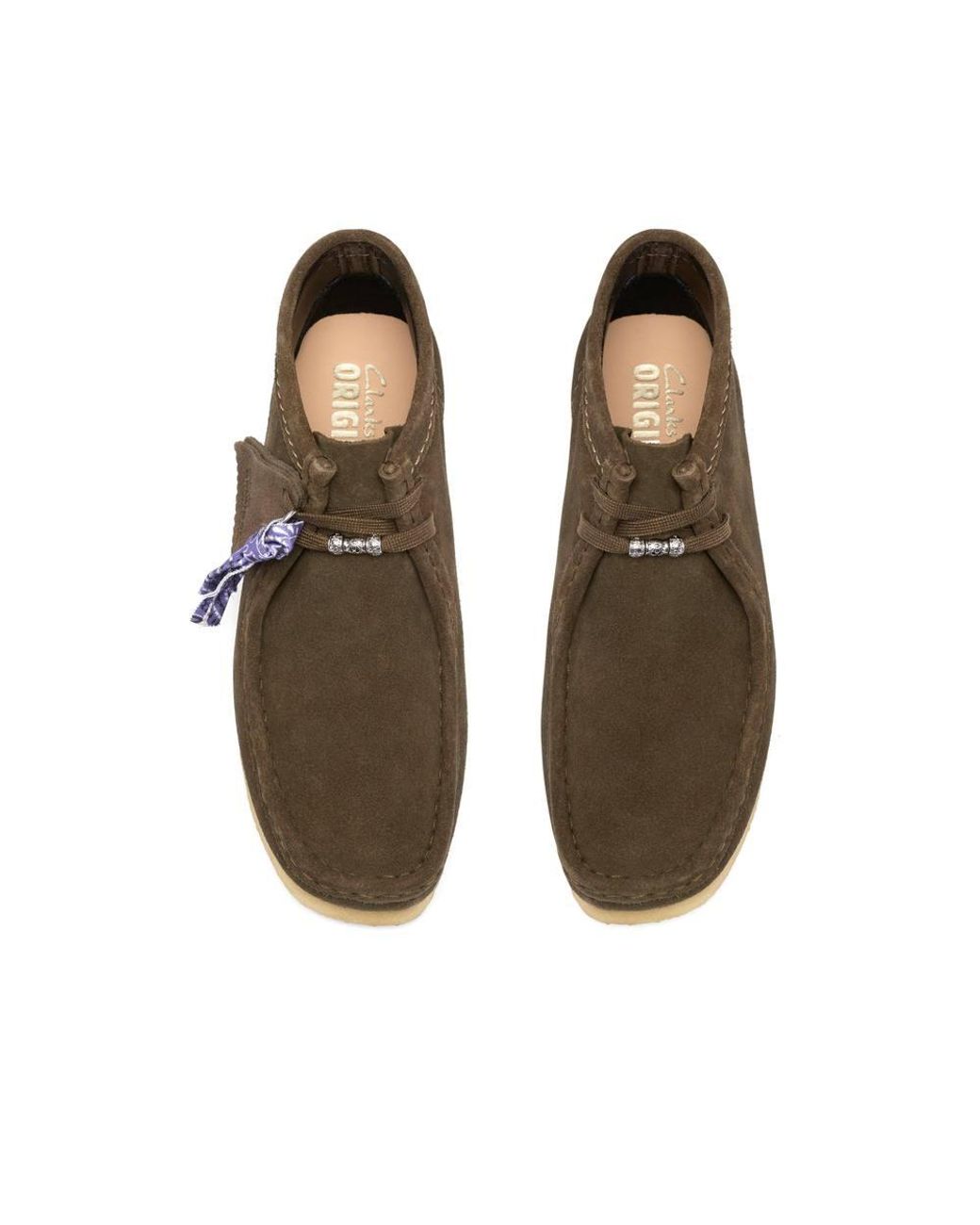 Clarks Brown Wallabee Boot Dark Suede Ankle Boots, Wallabee, Lace Up
