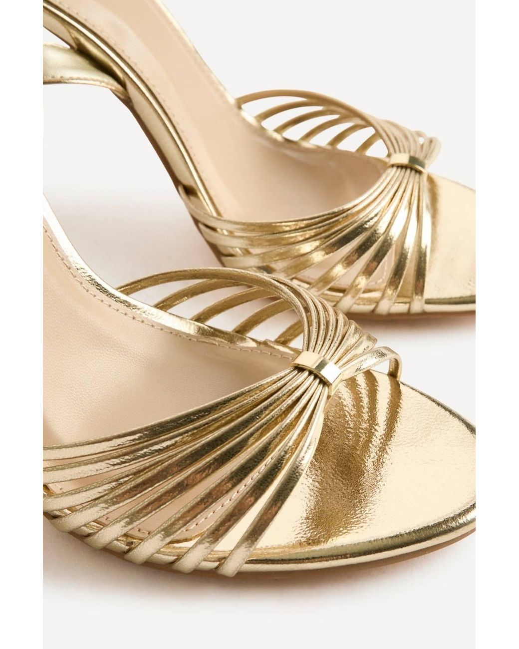Linzi White Lunar Strappy Heeled Sandals