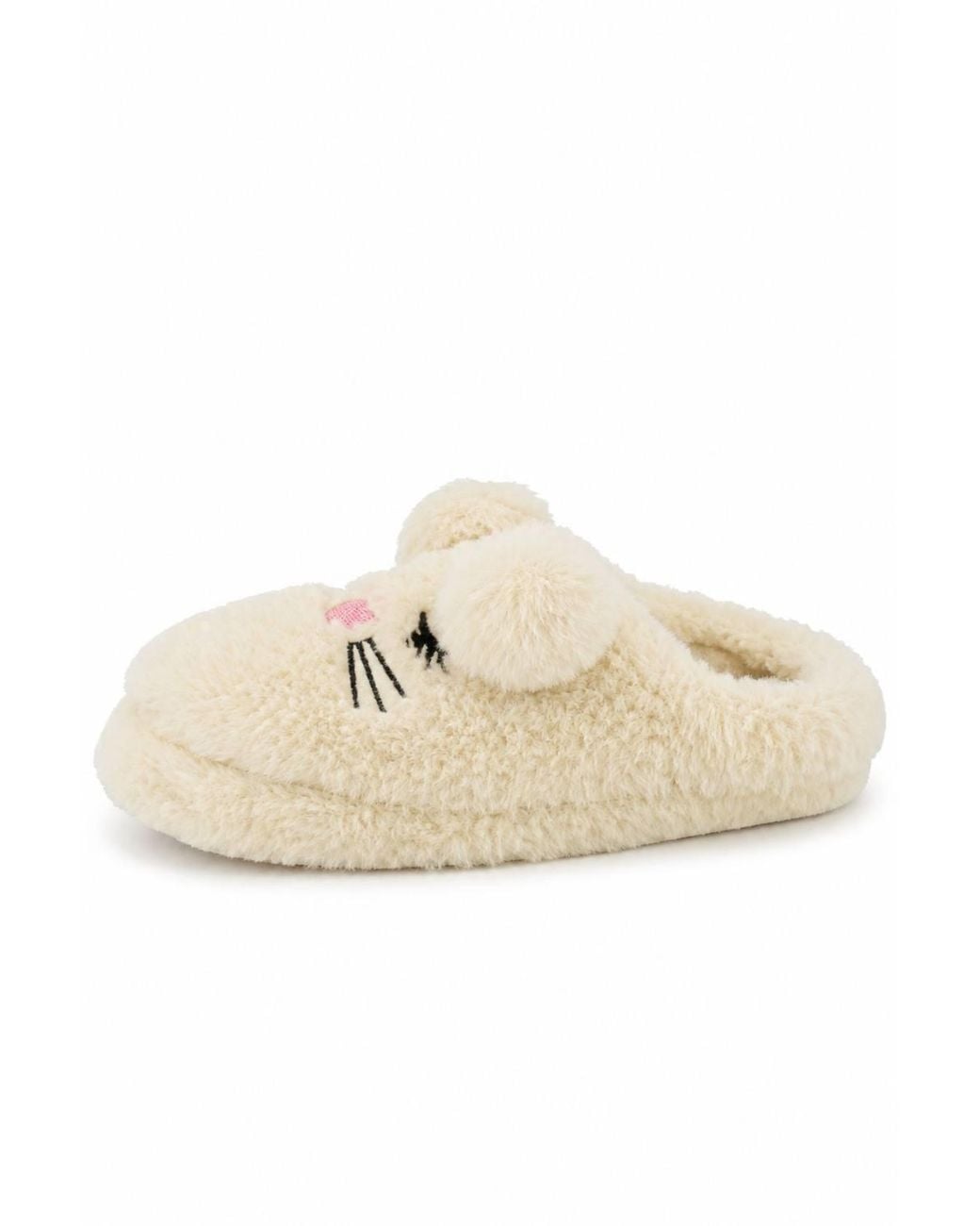 Spot on Natural Children's Fluffy Bunny Slippers