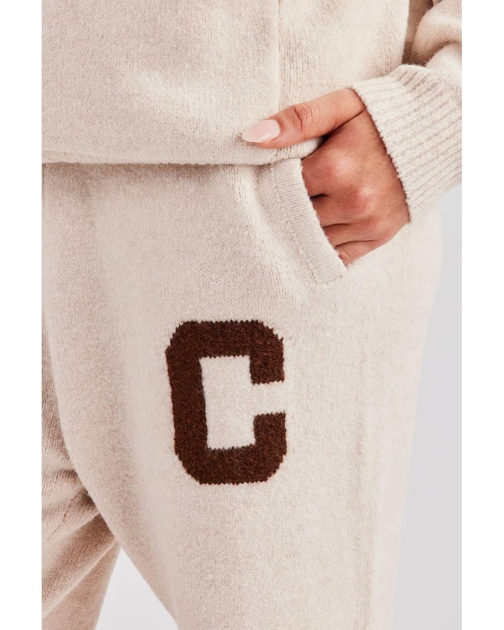 CERNUCCI Pink Knitted Wide Leg Jogger