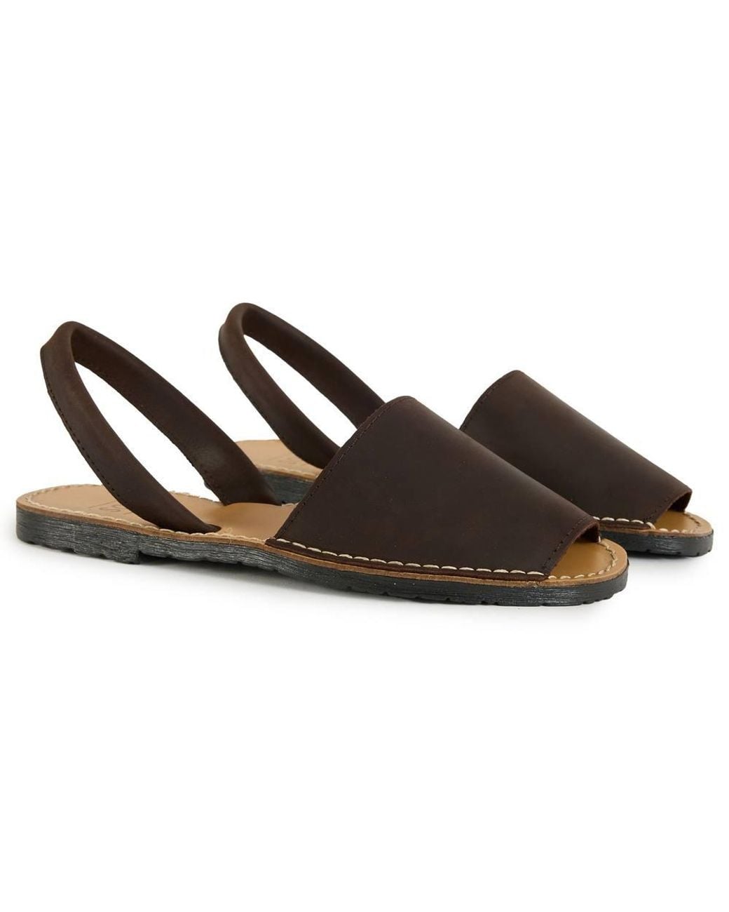 Sole Black Macaw Nubuck Menorcan Sandals