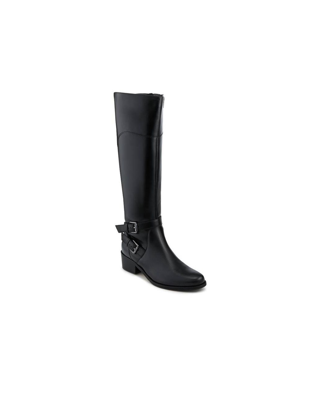 Jones Bootmaker Black Phoebe Wide Calf-Fit Leather Long Boots