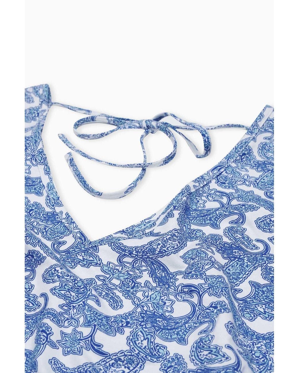 Enorsia Blue Roll Up Sleeves Aop Play Suit