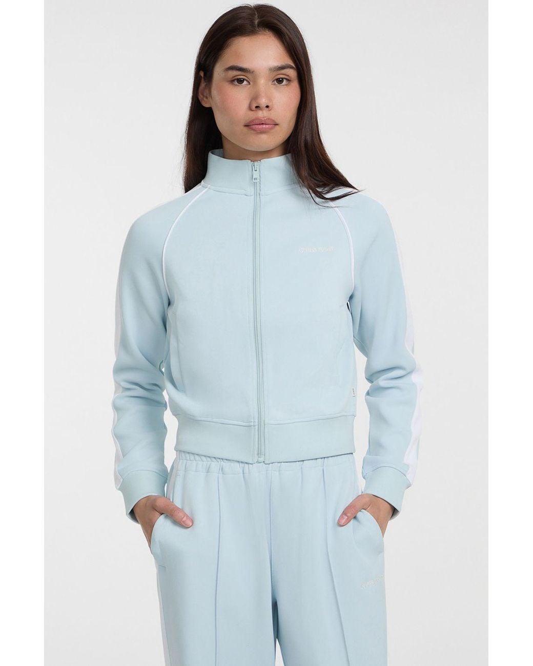 Guess Blue Tricot Track Jacket