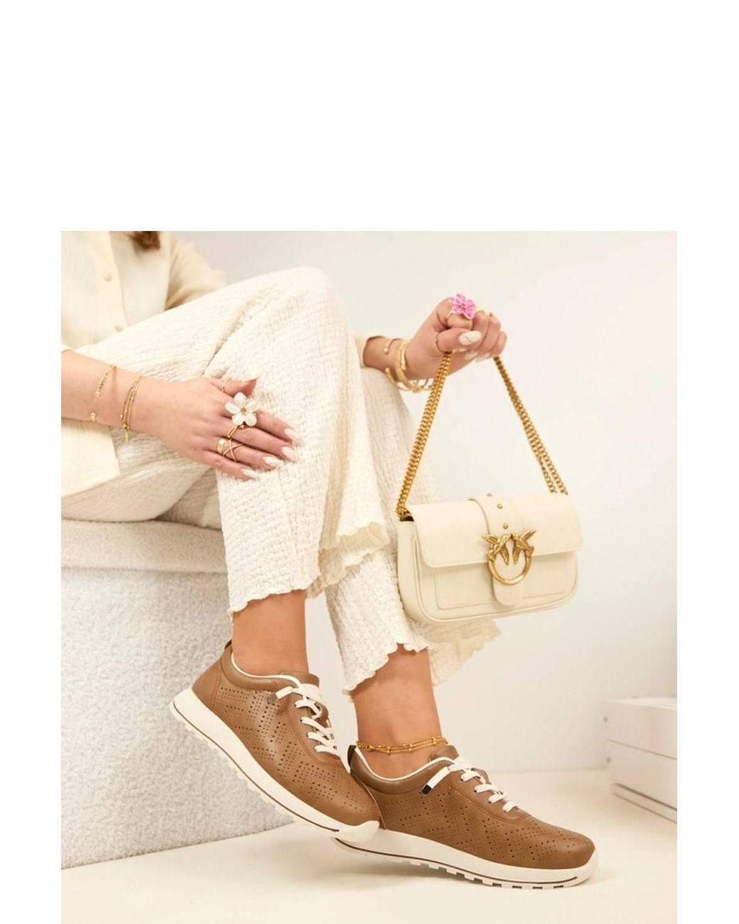Love Lace Natural Light Openwork Slip On Sport Shoes With Cushioned Sole