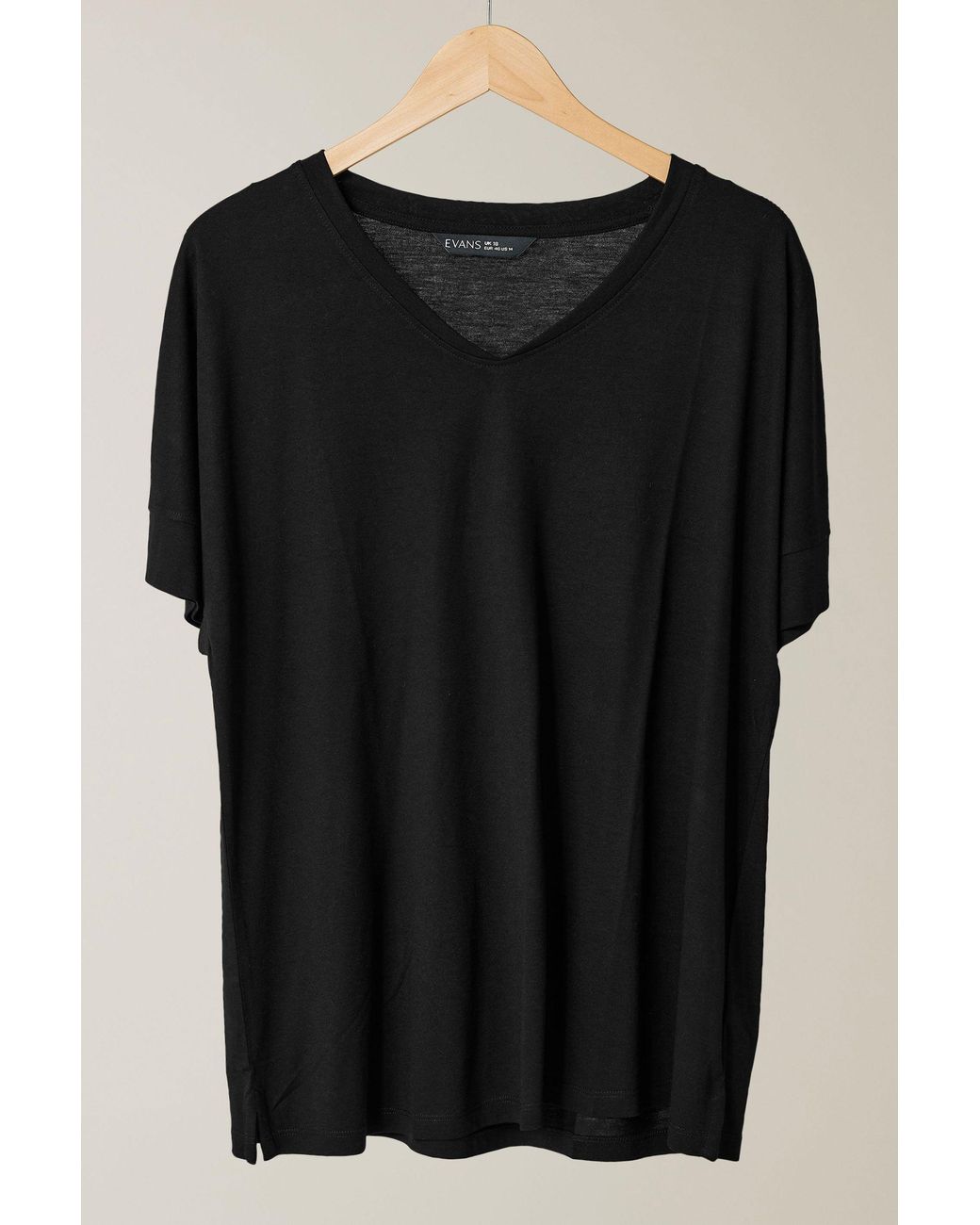 Evans Black V-Neck T-Shirt