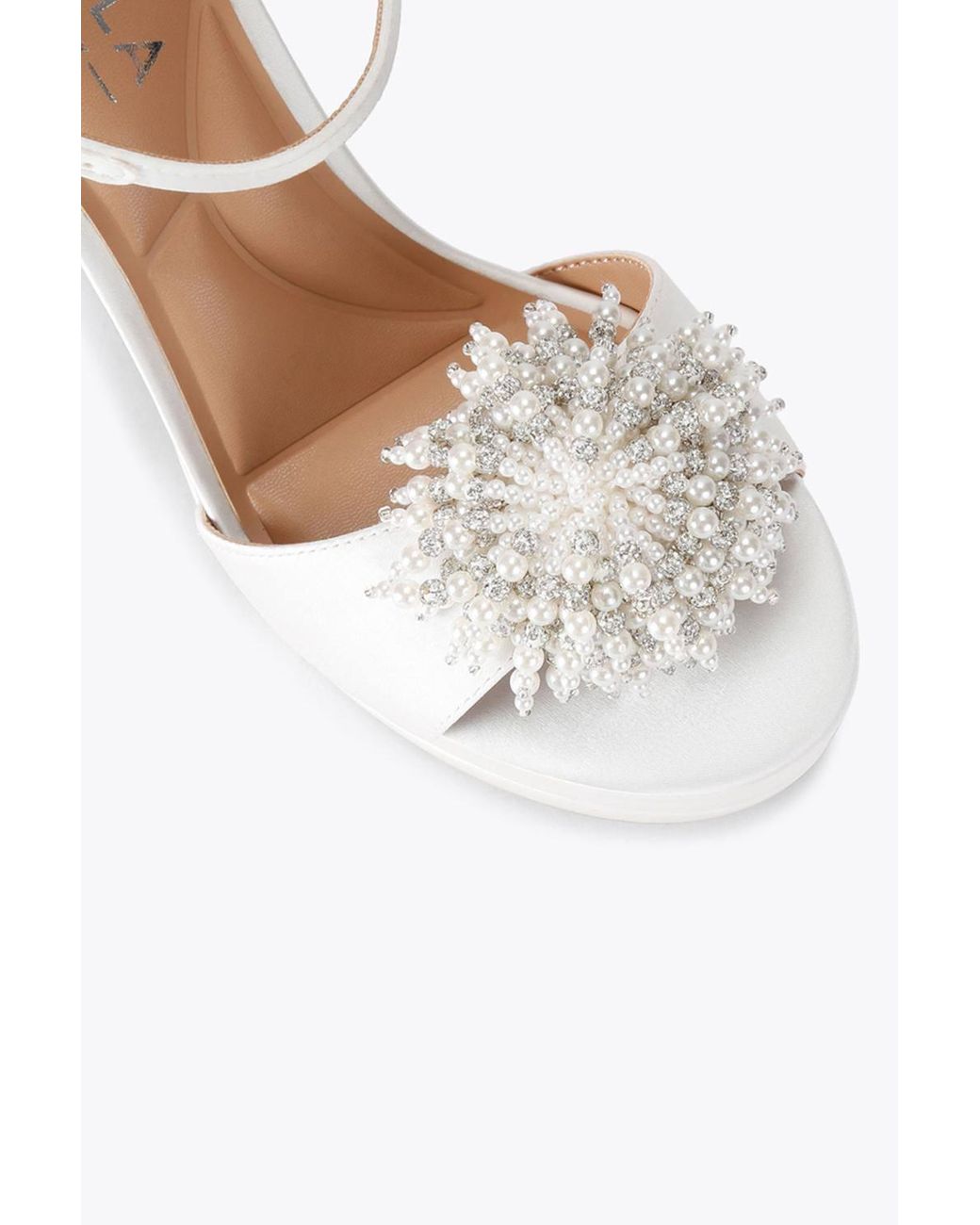 Carvela Kurt Geiger Natural 'Lucia Platform' Satin Heels
