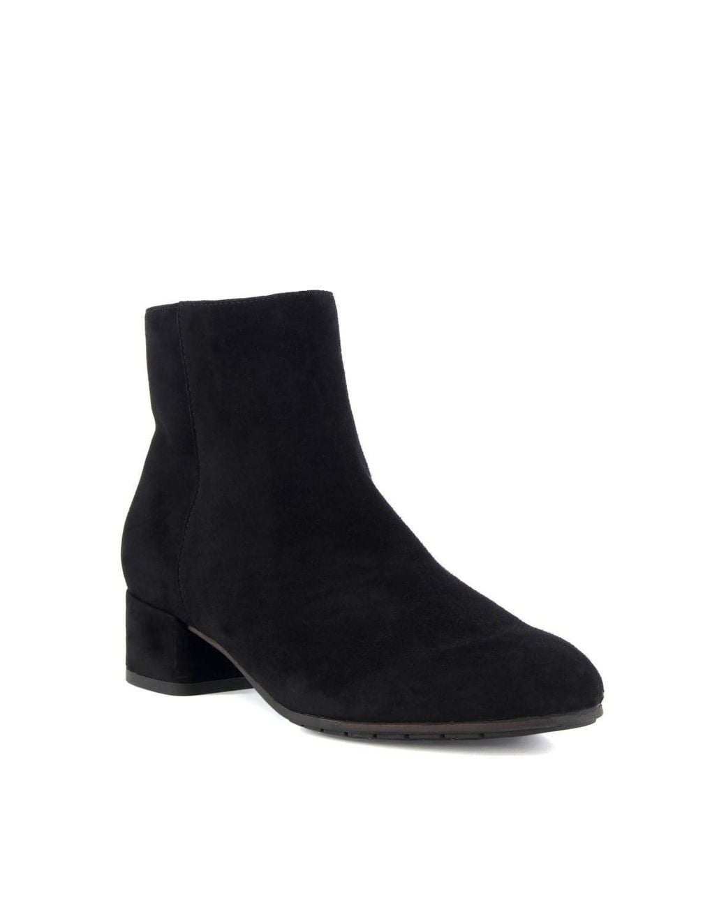 Dune Black 'Pippie' Suede Ankle Boots