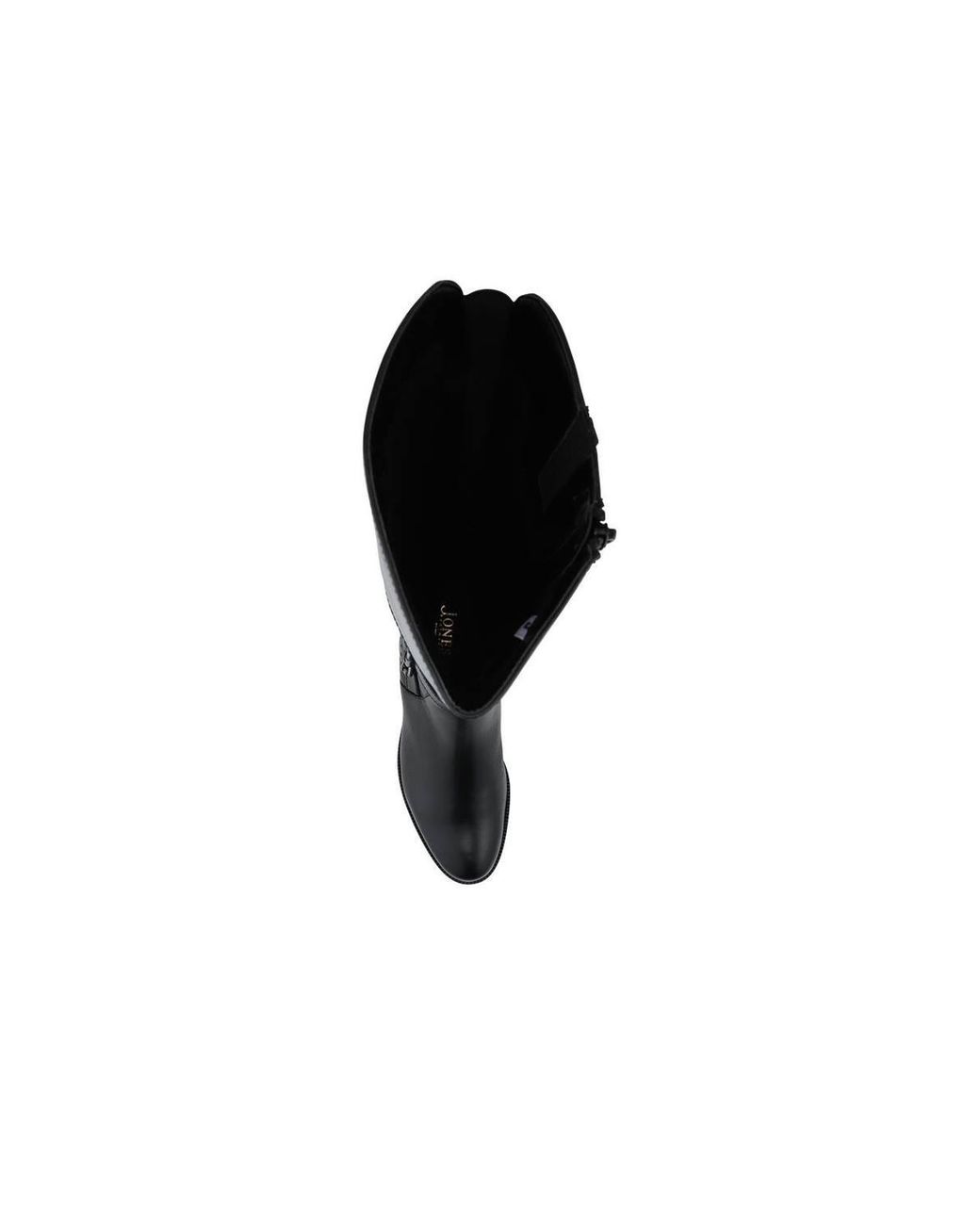 Jones Bootmaker Black Phoebe Wide Calf-Fit Leather Long Boots