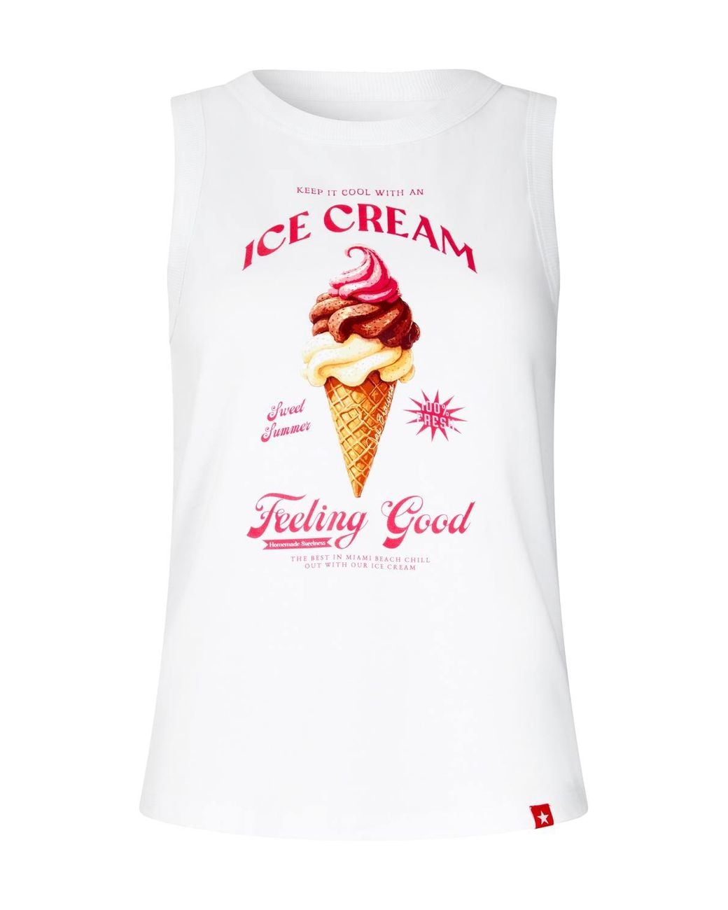 Joe Browns Red Graphic Jersey Vest With Ice Cream Print