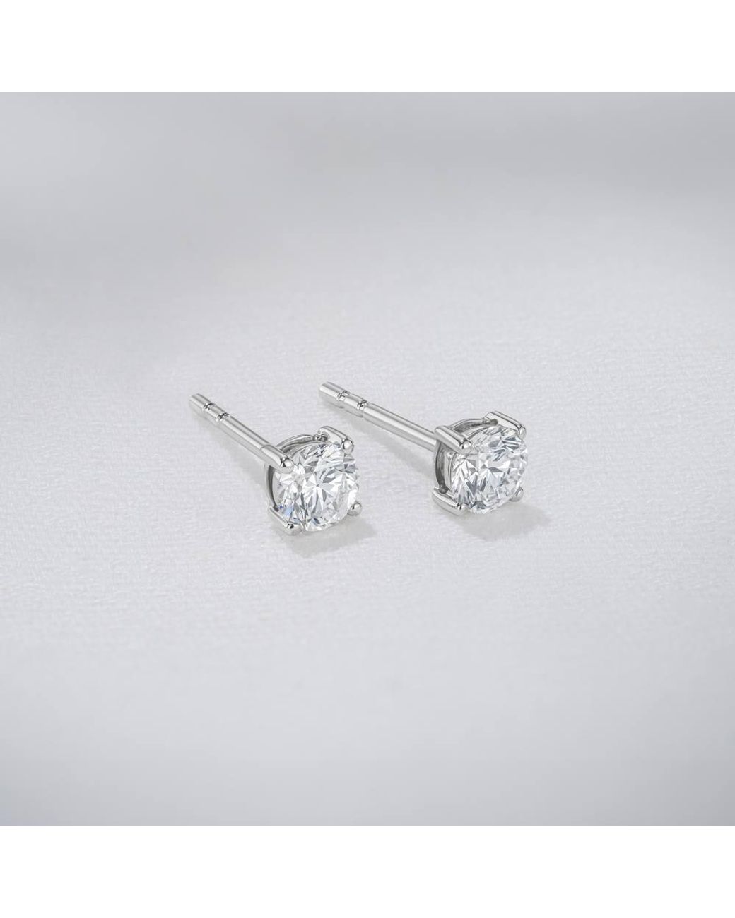 The Diamond Store White 0.50Ct Round Cut Lab Diamond Stud Earrings