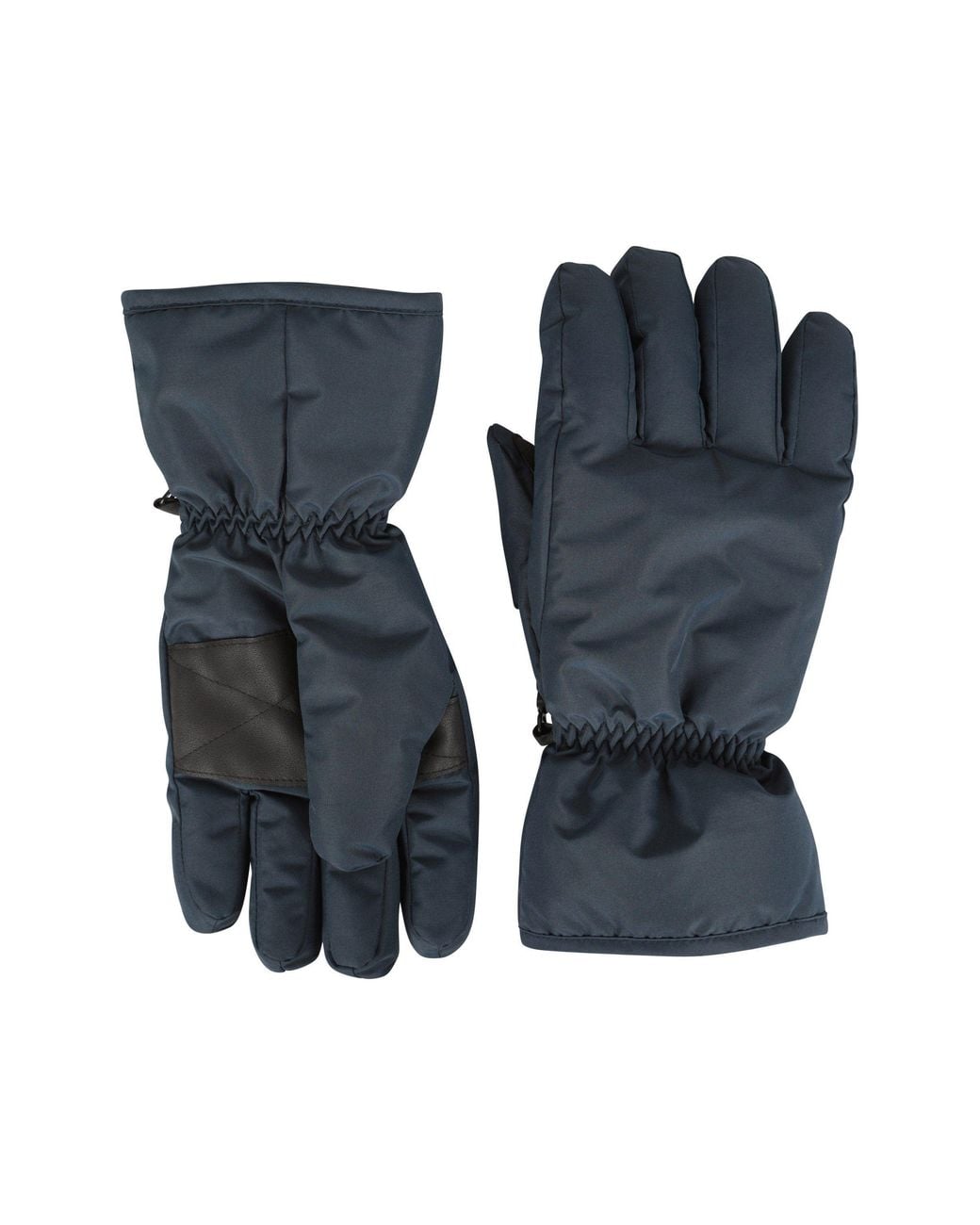 Mountain Warehouse Blue Snowproof Textured Palms Fleece Lined Skiing Gloves for men