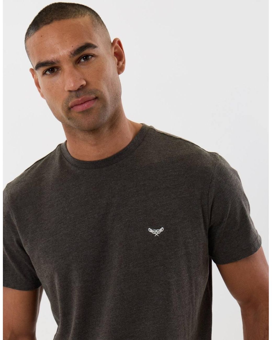Threadbare Brown Cotton Rich T-Shirt & Trouser Pyjama Set for men