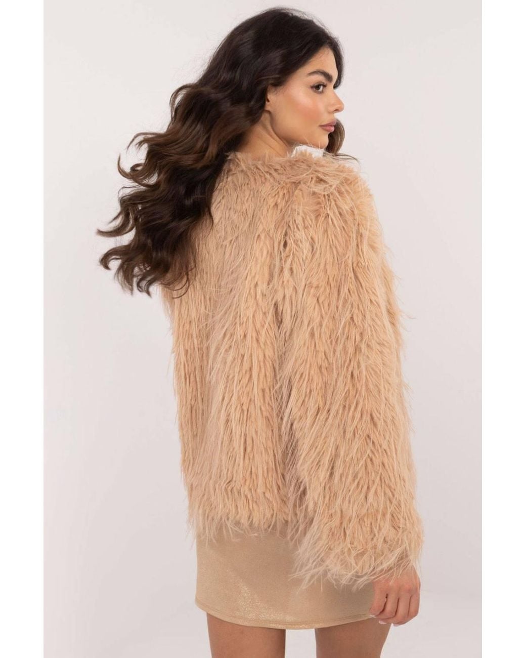 Love Lace Brown Furry Finish Transitional Hook Jacket
