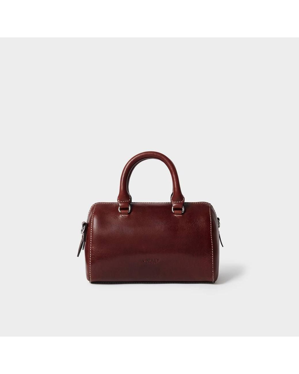 Osprey Red The Madison Mini Saddle Leather Barrel Bag