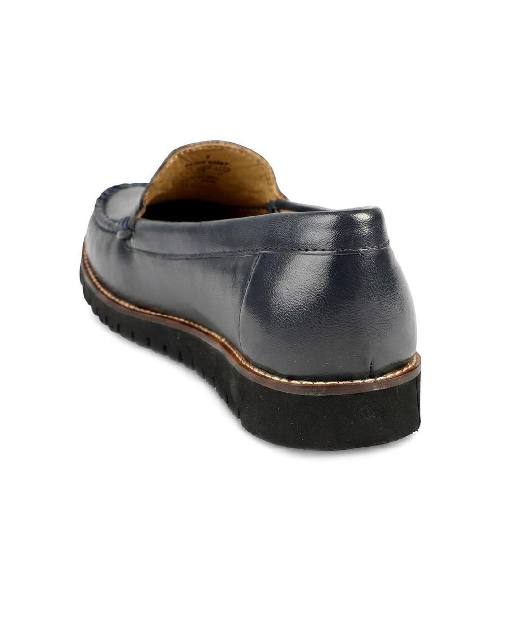 Pavers Black Casual Leather Moccasins