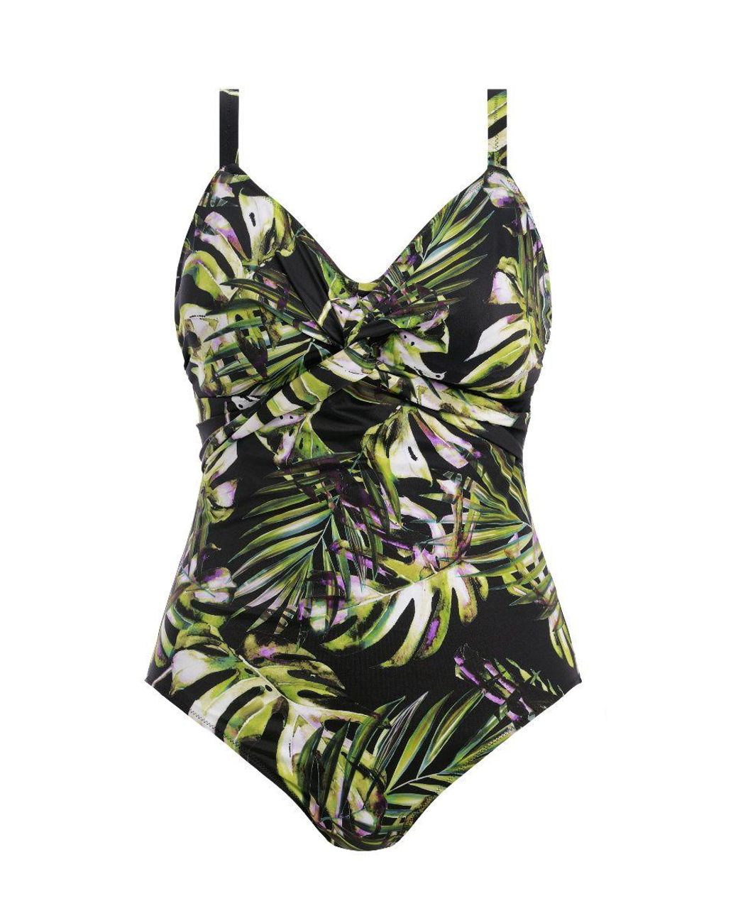 Fantasie Green Palm Valley Twist Front Swimsuit