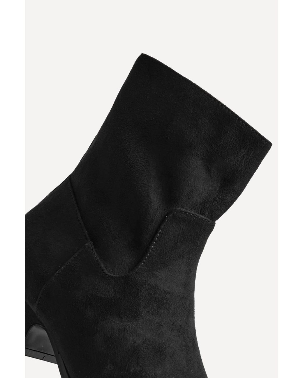 Linzi Black Chalet Faux Suede Ankle Boots