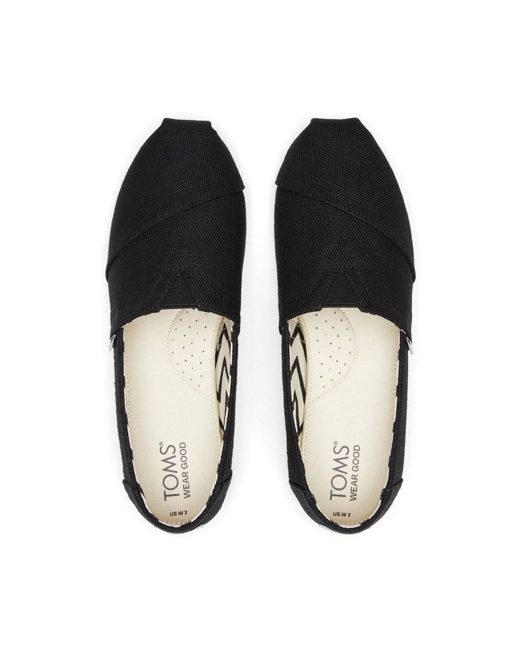 TOMS Black Alpargata Slip On Shoe