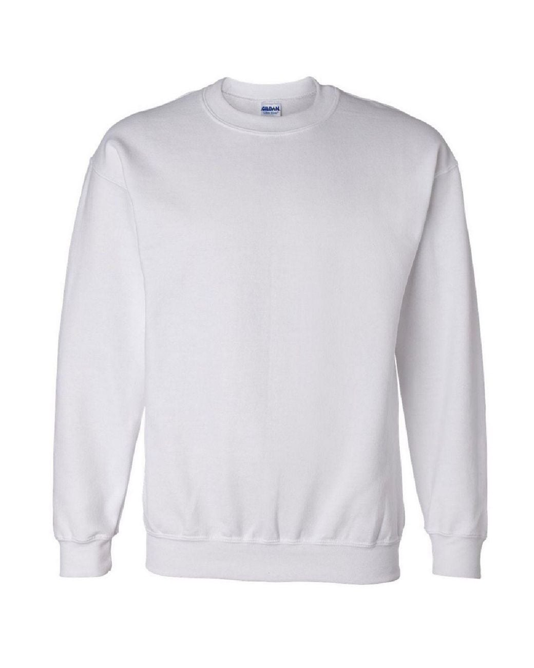 Gildan White Dryblend Adult Set-In Crew Neck Sweatshirt