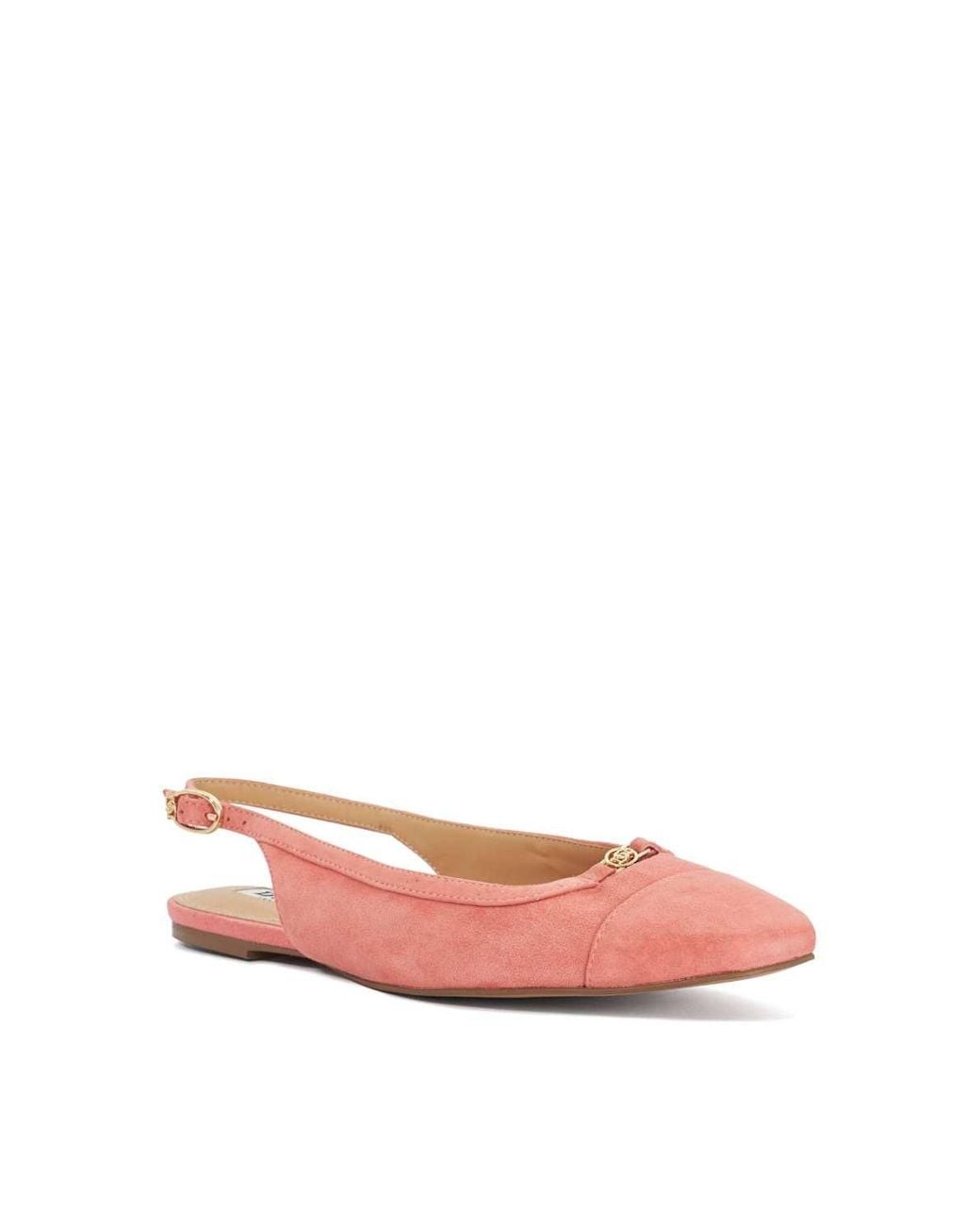 Dune Pink 'Hanna' Suede Ballet Pumps
