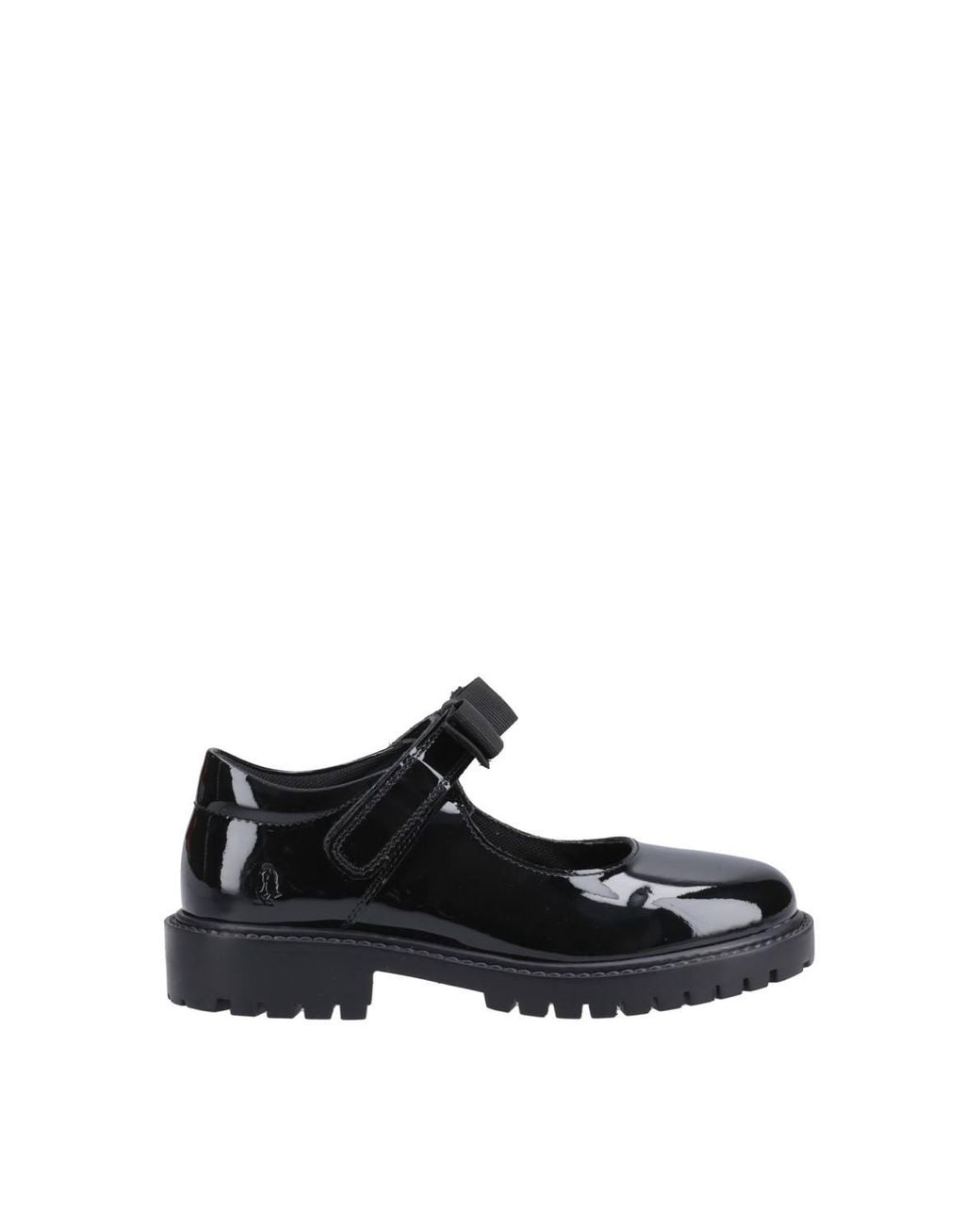 Hush Puppies Black Astrid Bow Patent Junior