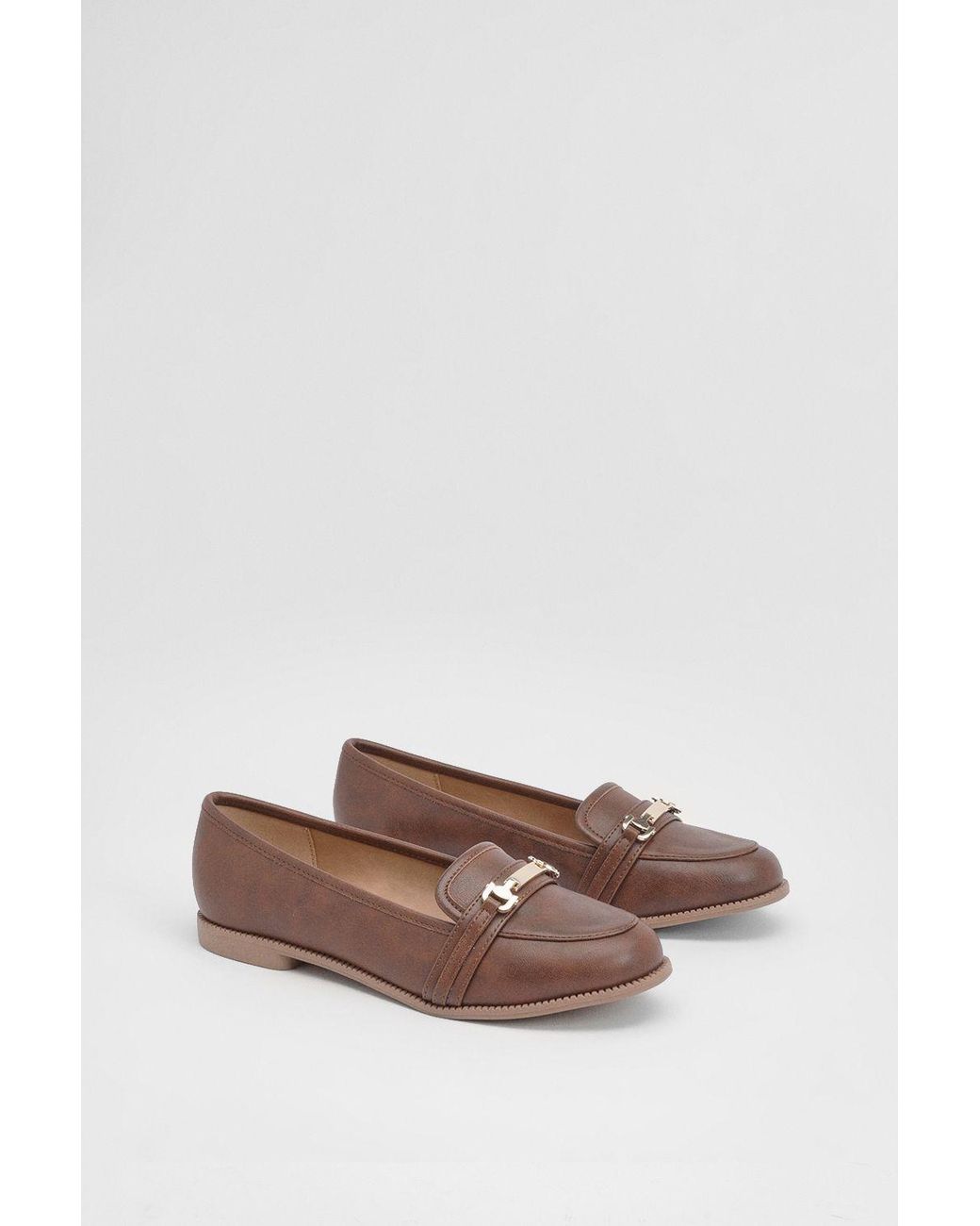 Dorothy Perkins Blue Wide Fit Lora Snaffle Loafers