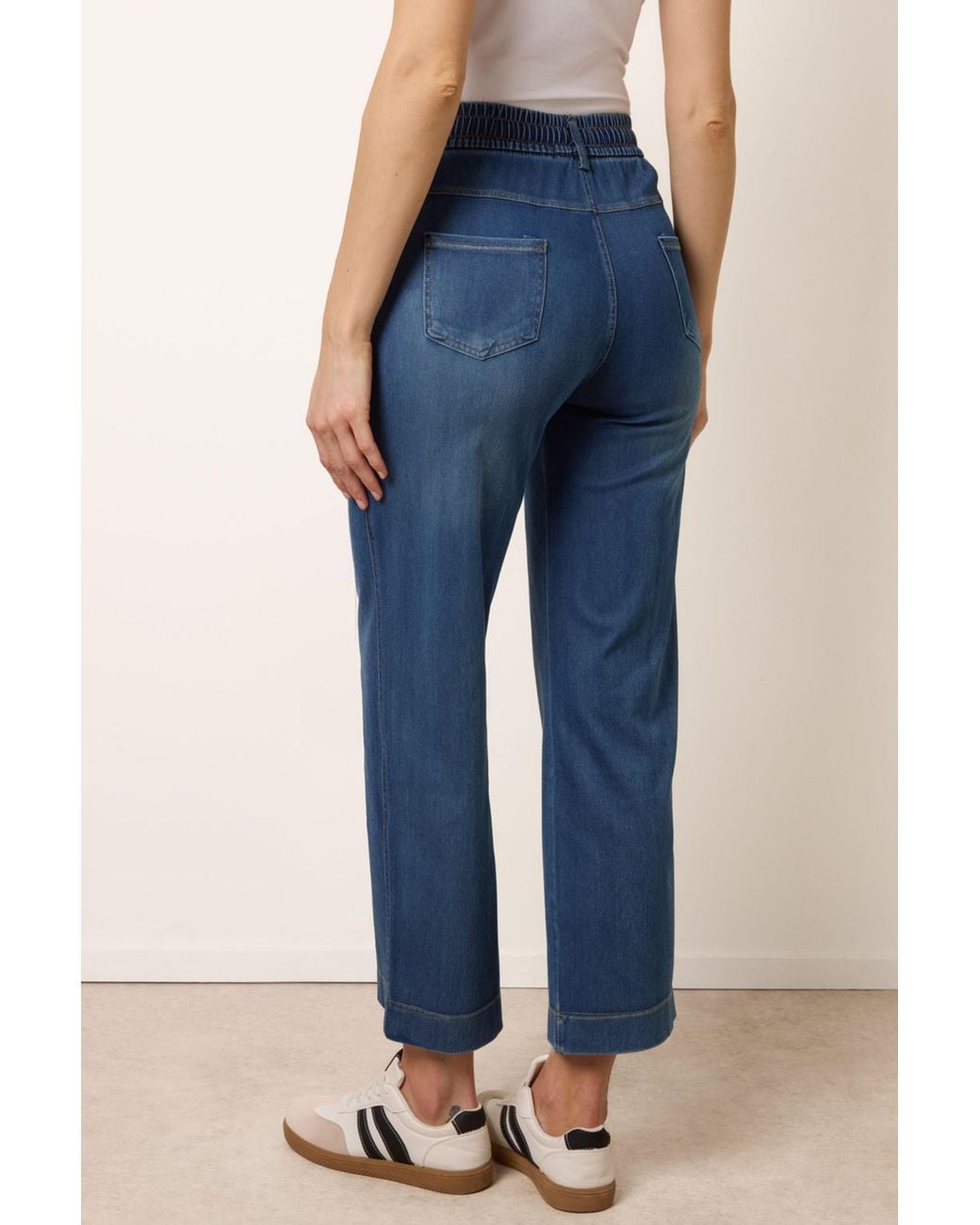 Blue Vanilla Blue Wide-Flared Button Up Jeans
