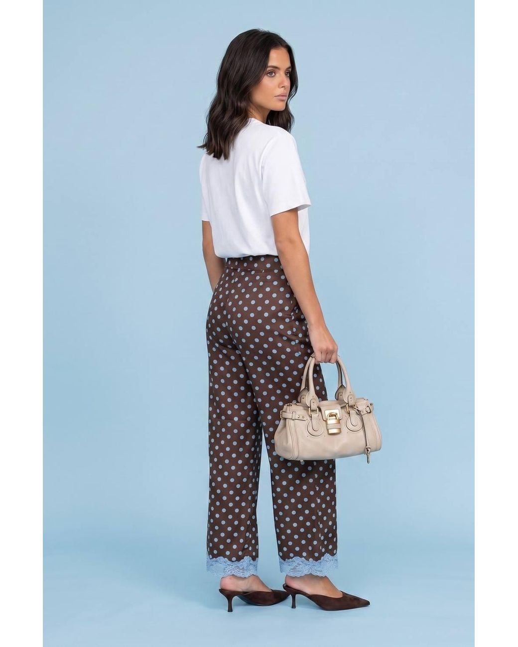 Urban Bliss Blue Lace Spot Trouser