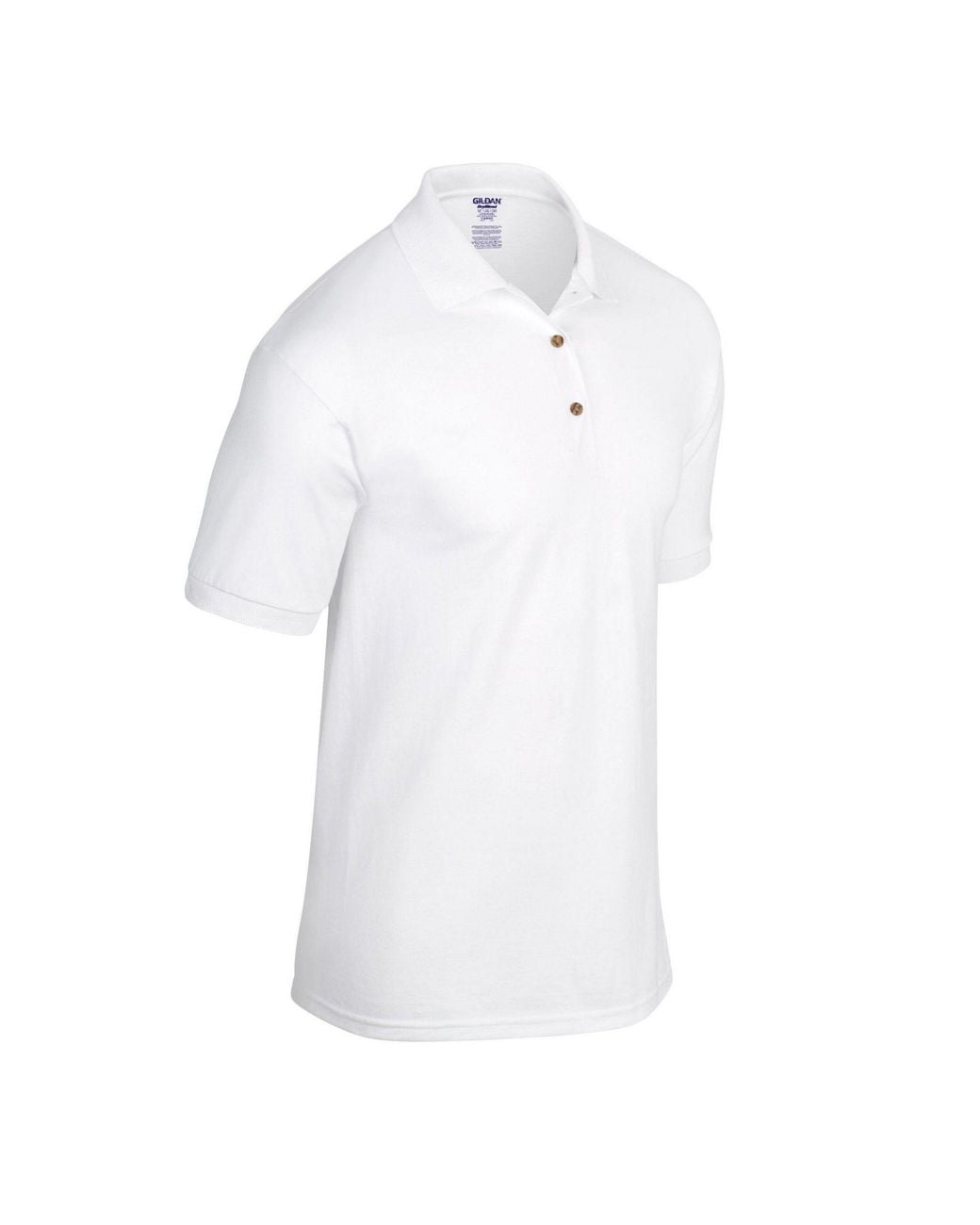 Gildan White Knitted Dryblend Jersey Polo Shirt for men