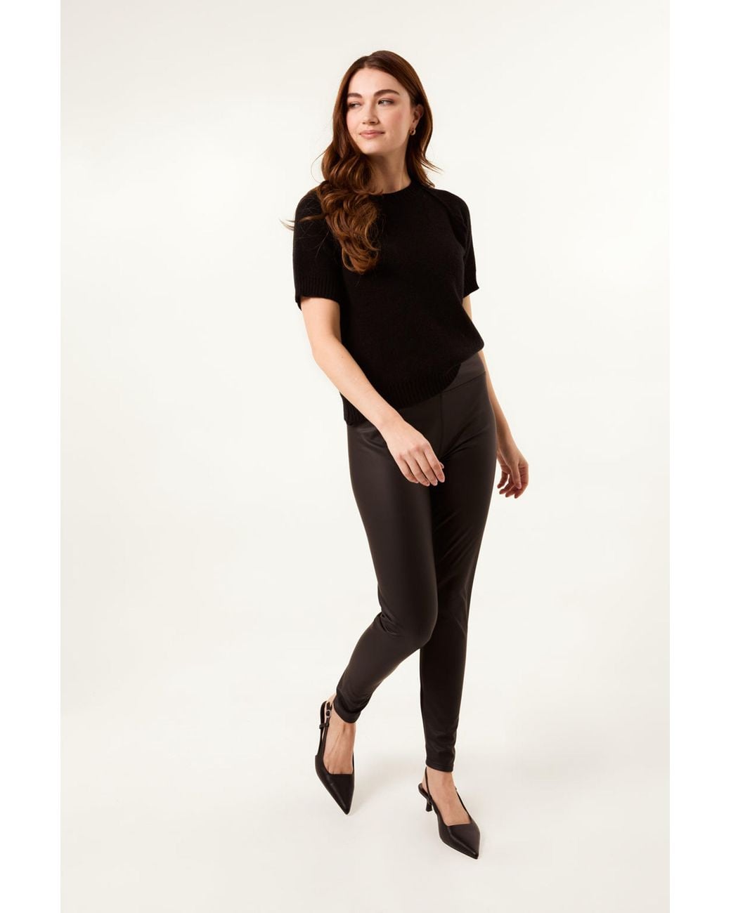 Blue Vanilla Black Elasticated Waist Leggings