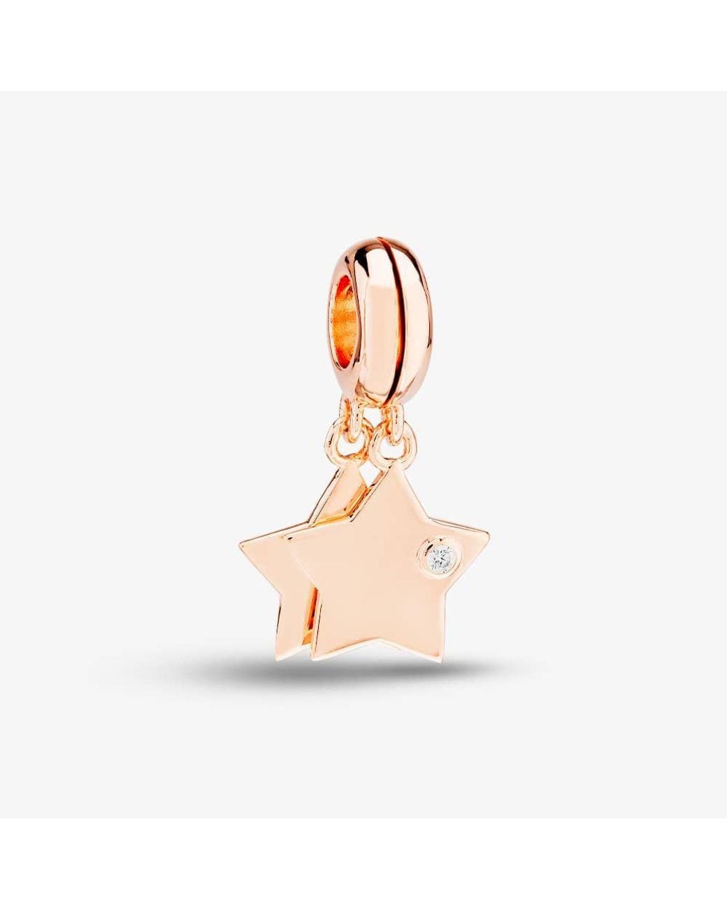 Rosa Lea Metallic Double Stars Dangle Charm Am-2Thb002906