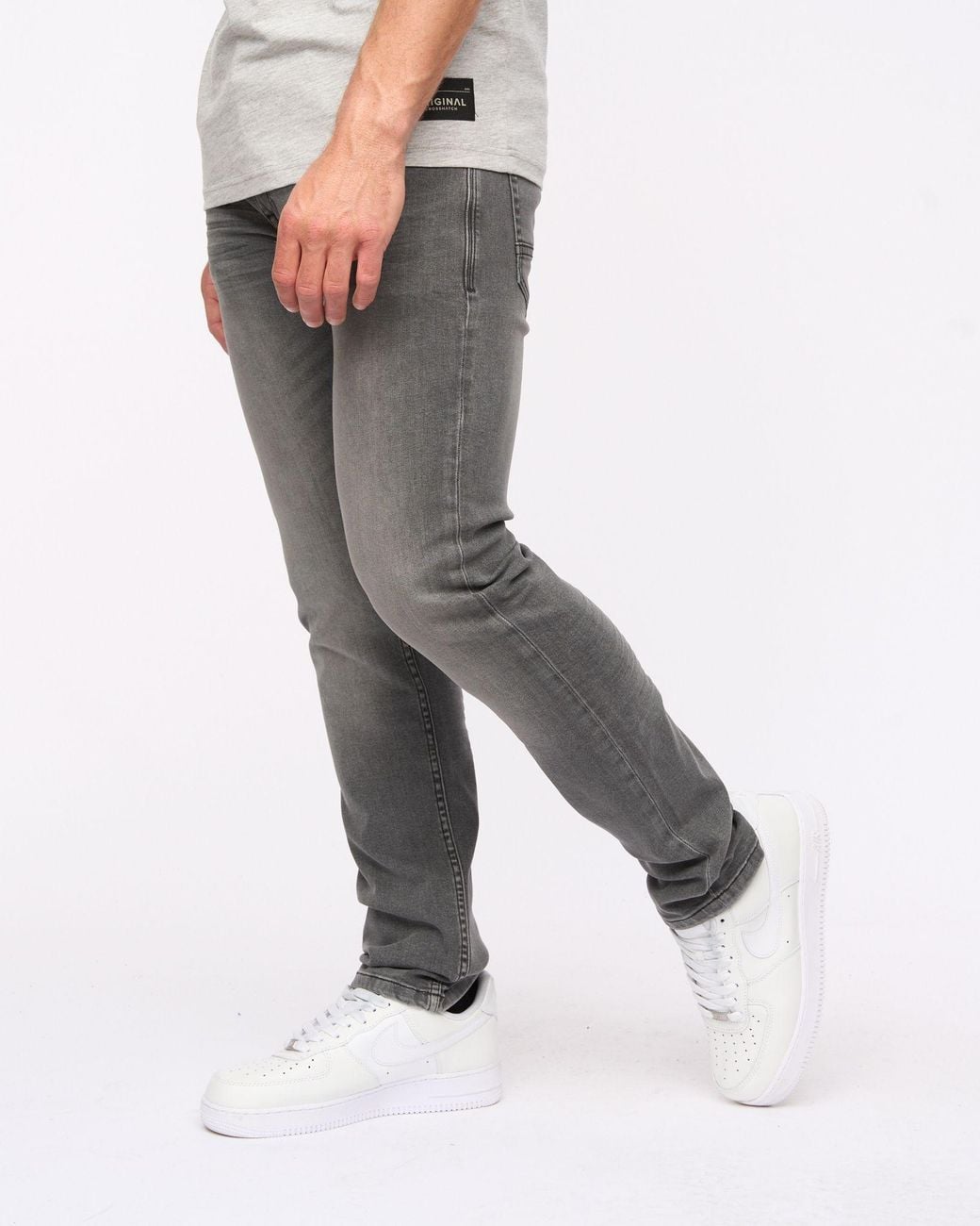 Crosshatch Gray Svelte Premium Slim-Fit Stretch Jeans for men