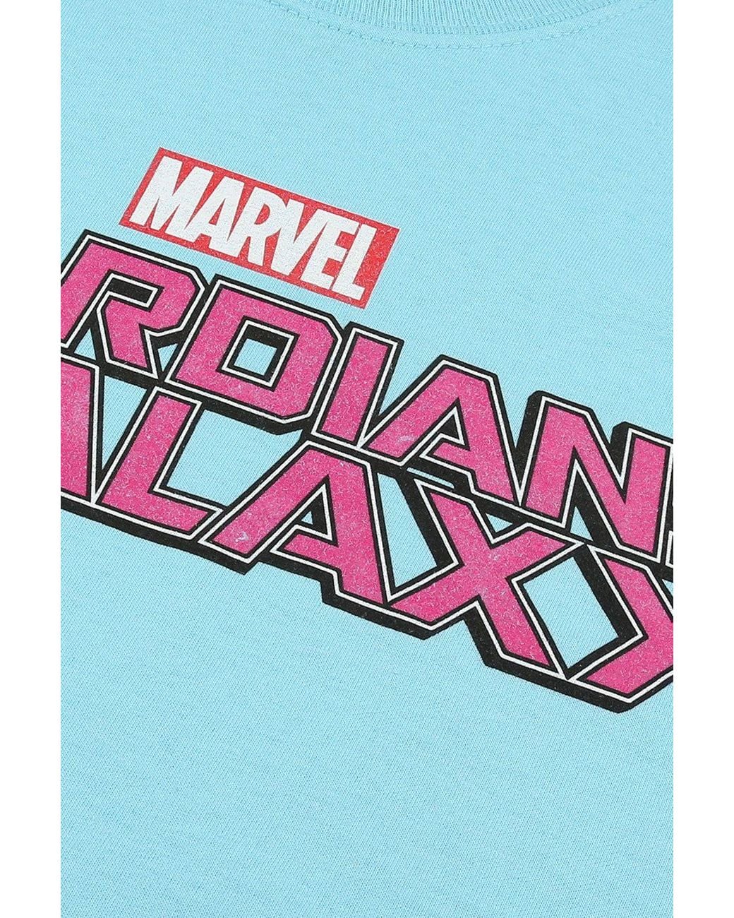Marvel Blue Gotg Text Logo Cotton T-Shirt for men