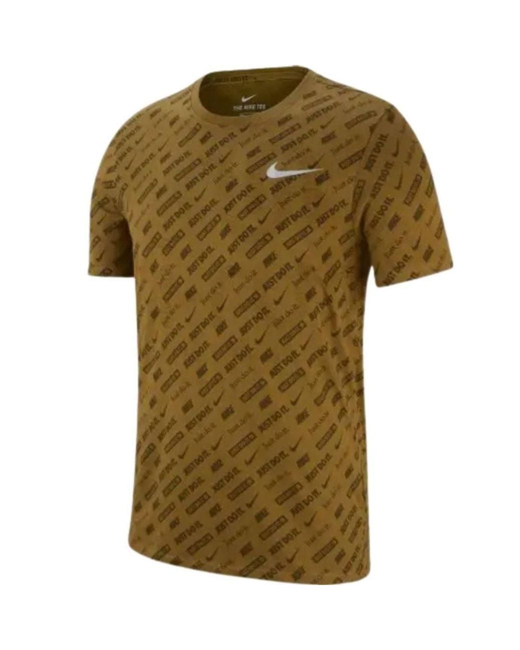 Nike Green All Over Logo Dri-Fit T-Shirt for men