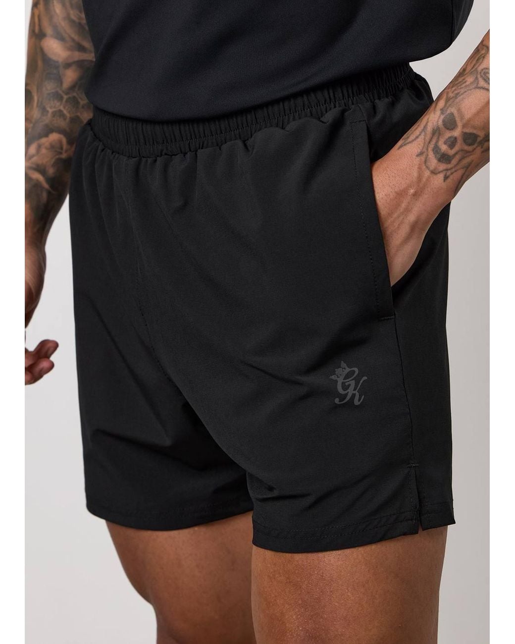 Gym King Black Performance 5 Inch Shorts for men