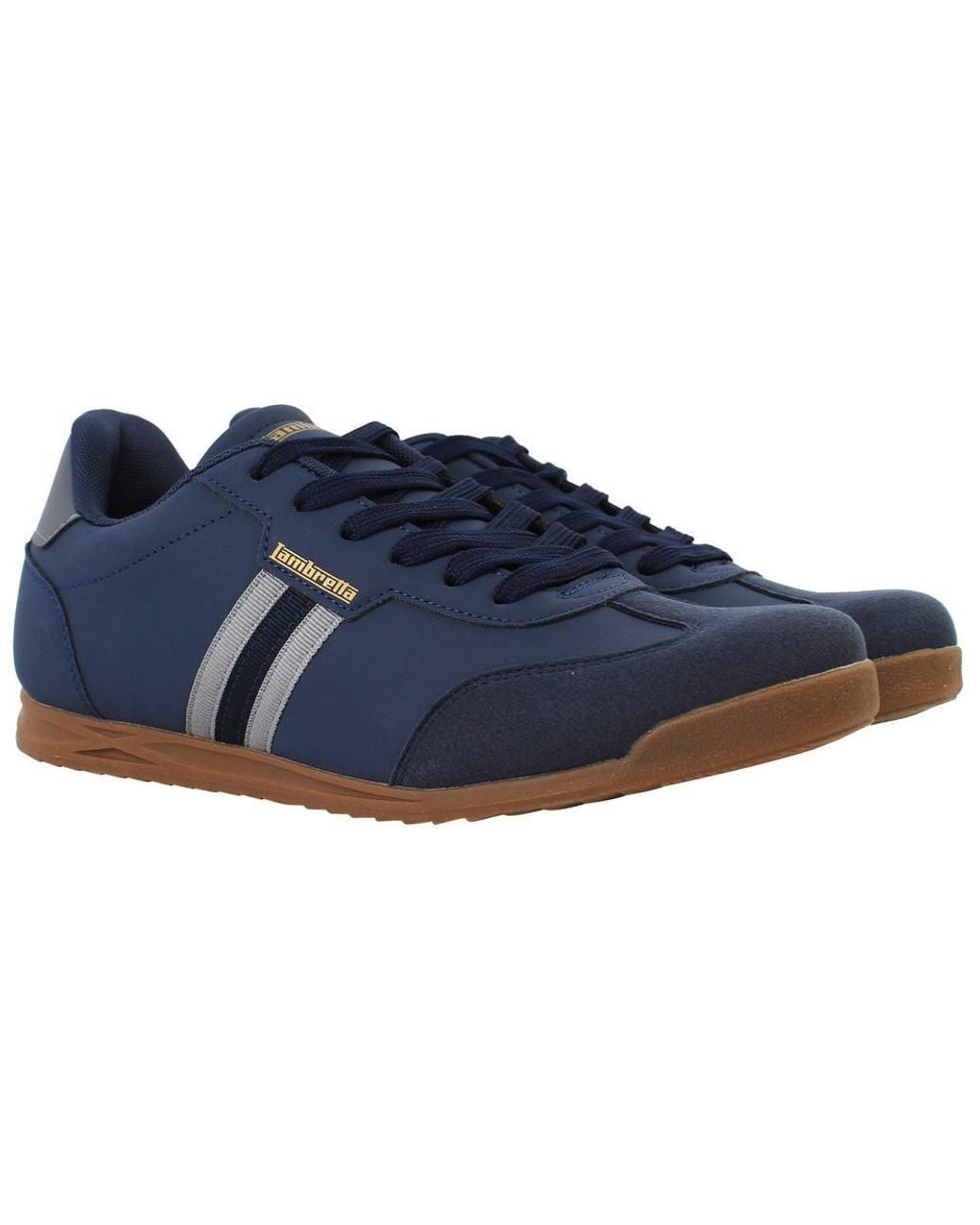 Lambretta Blue Tackle Trainers for men