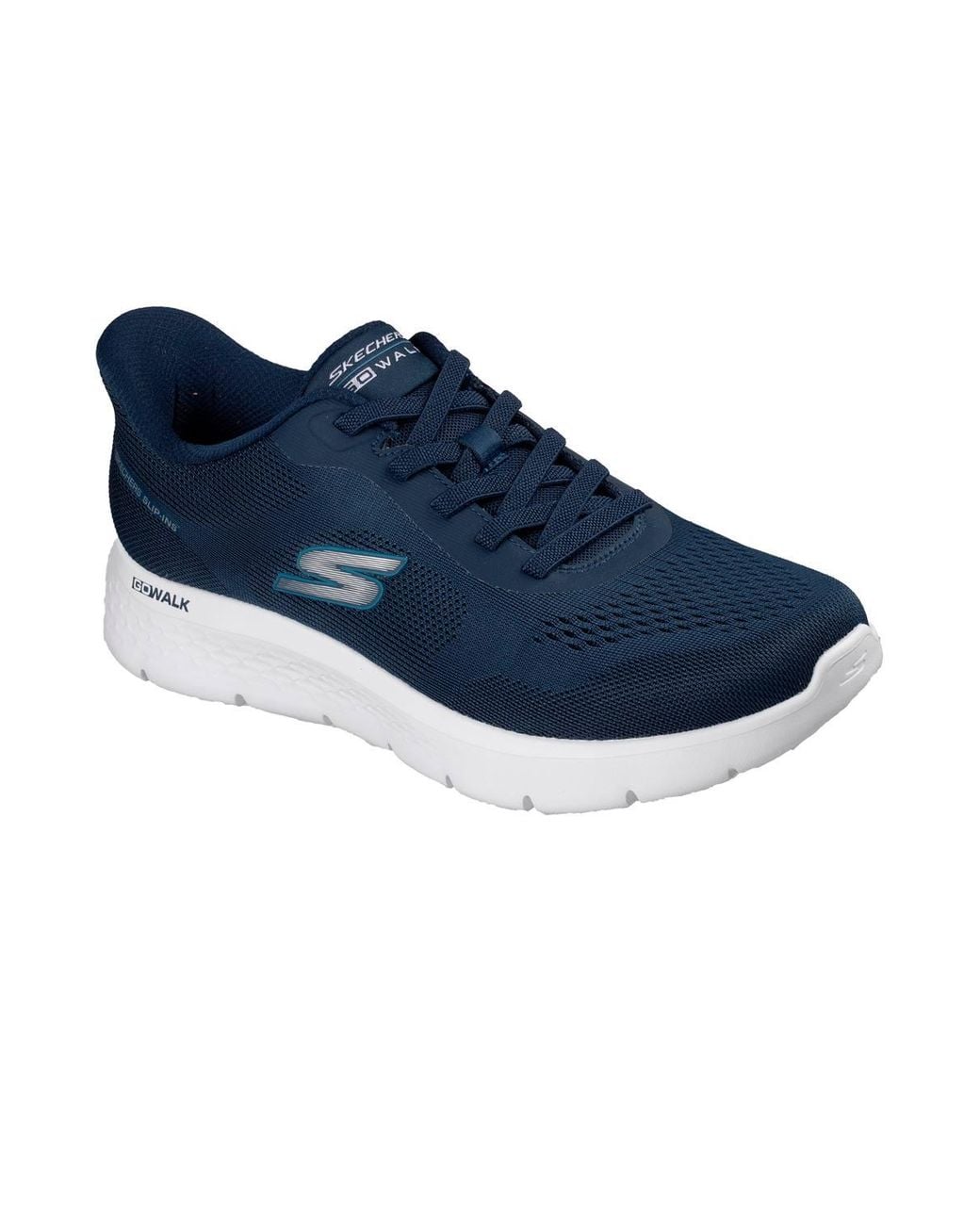 Skechers Blue Go Walk Flex Mesh Bungee Slip-Ins Trainers for men
