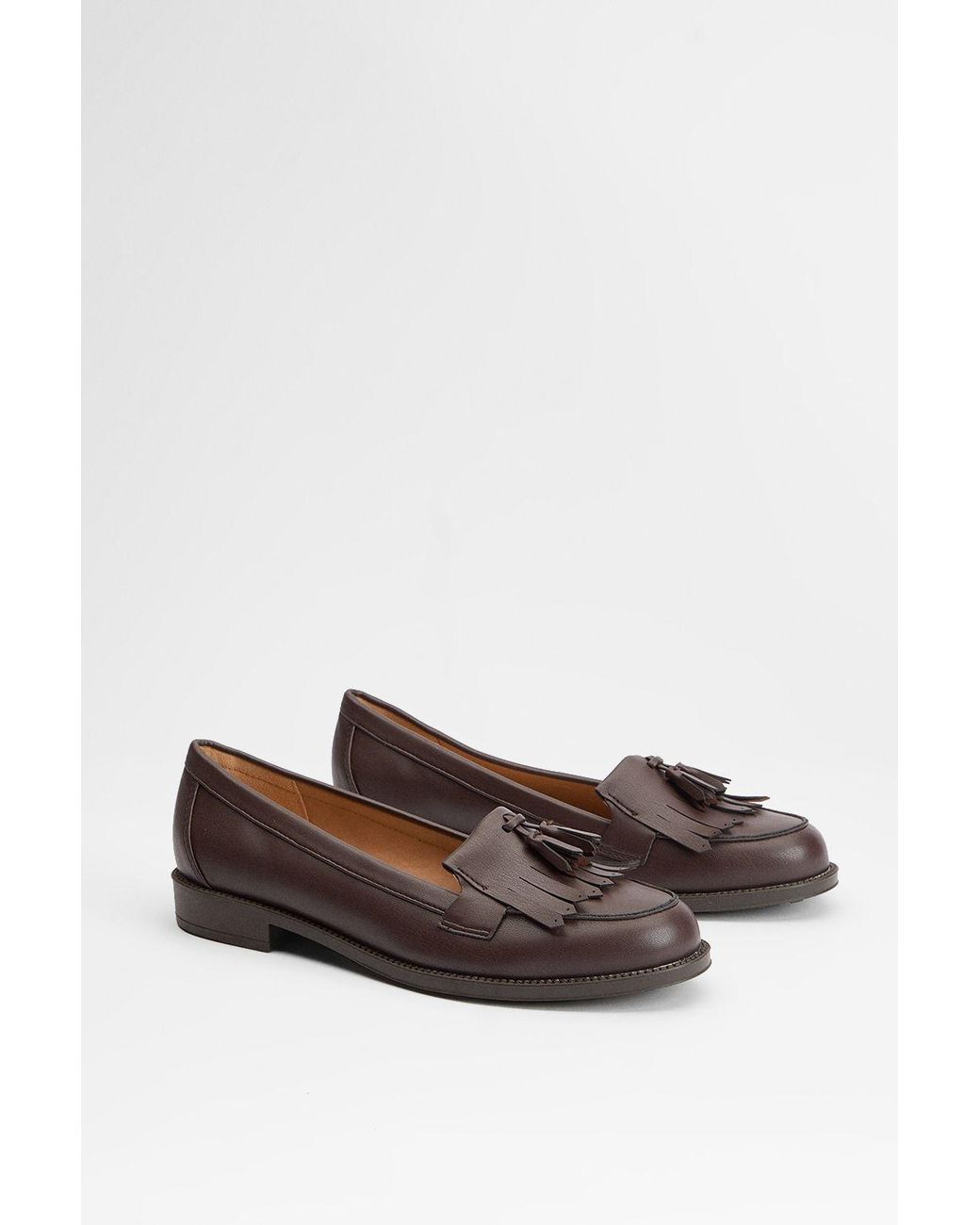 Dorothy Perkins Blue Wide Fit Leigh Fringe Loafers