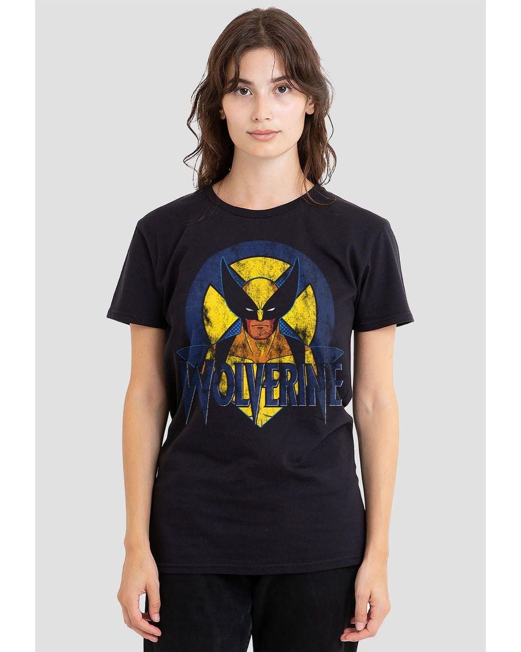 Marvel Blue Xmen Retro Wolverine T-Shirt