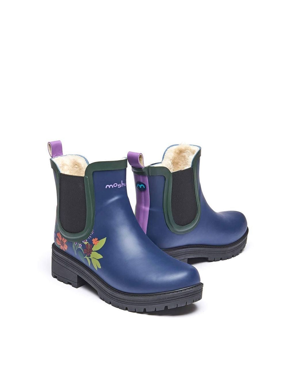 Moshulu Blue 'Swale' Faux Fur Lined Wellies