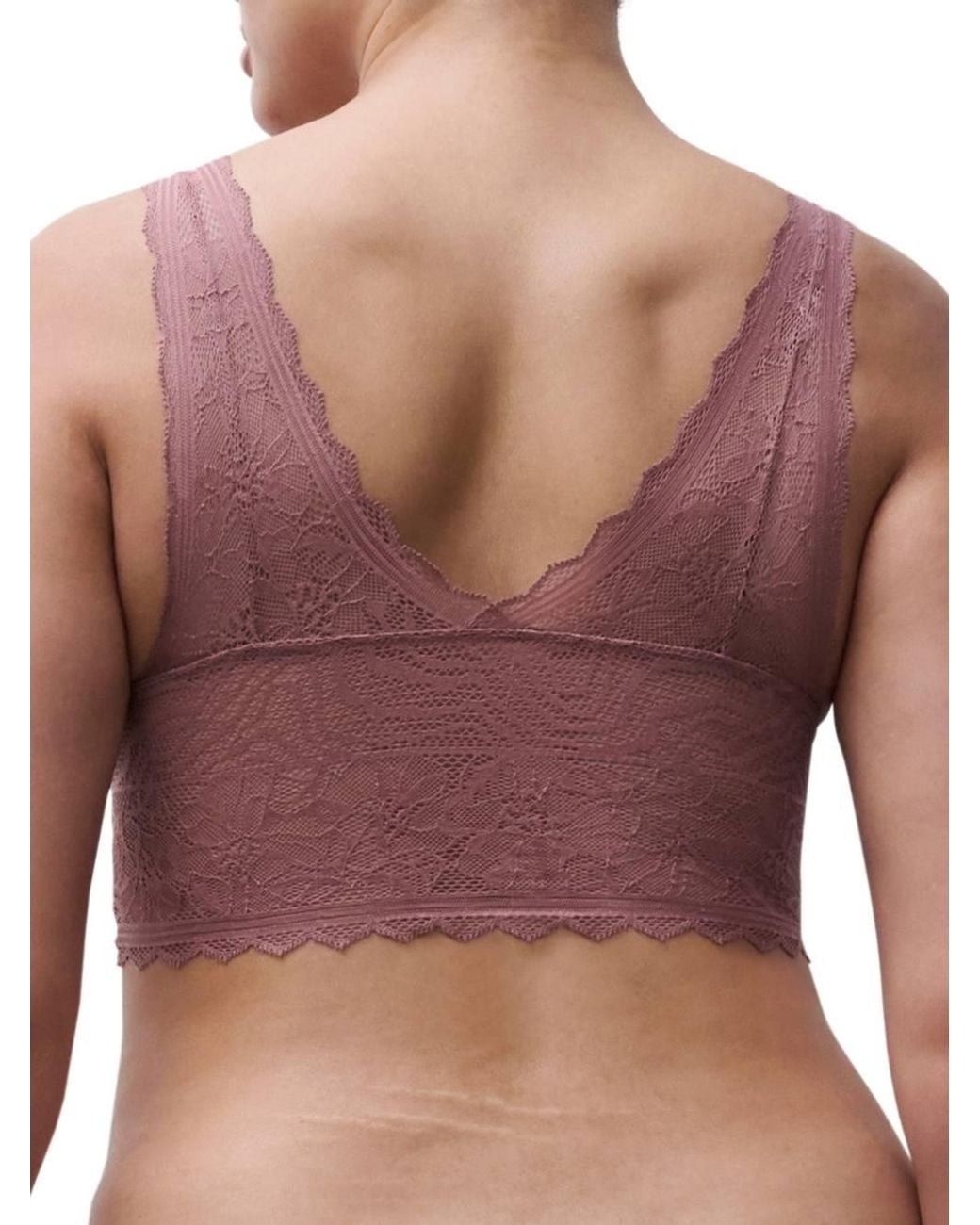 Chantelle Purple Easy Feel Floral Touch Wirefree Triangle Bralette